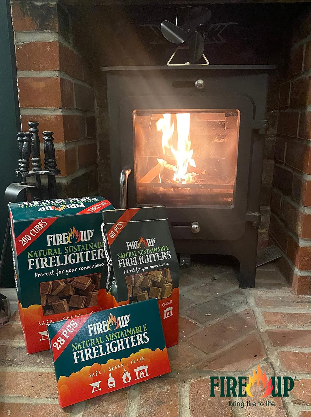 FIRE UP - Natural Sustainable Firelighters (Box of 200)