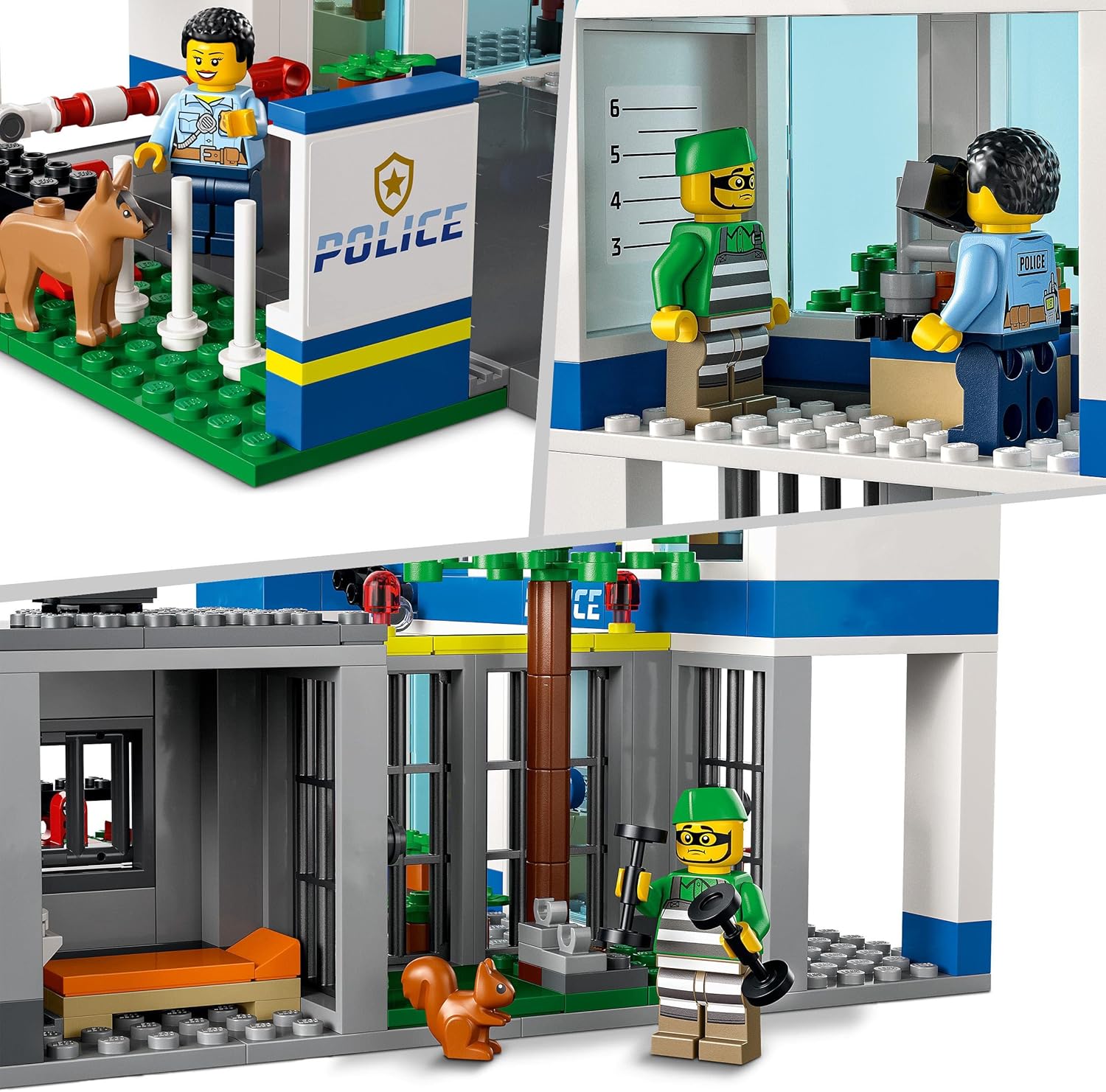 LEGO 60316 City Police Station Playset with Van, Helicopter & Garbage Truck - 668 Pieces 8