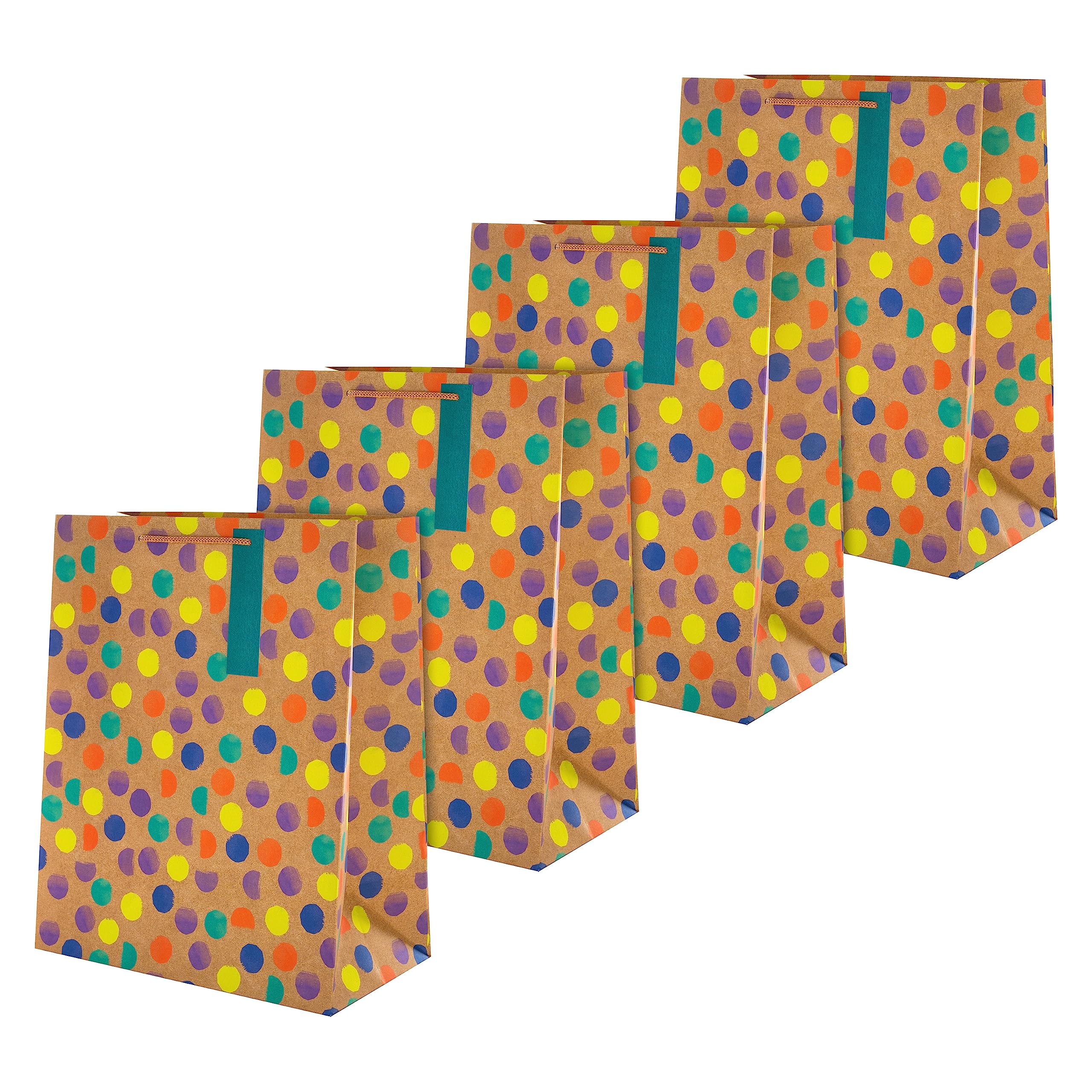 Hallmark Large Multi-Occasion Birthday Gift Bags - Pack of 4 in Polka-Dot Design