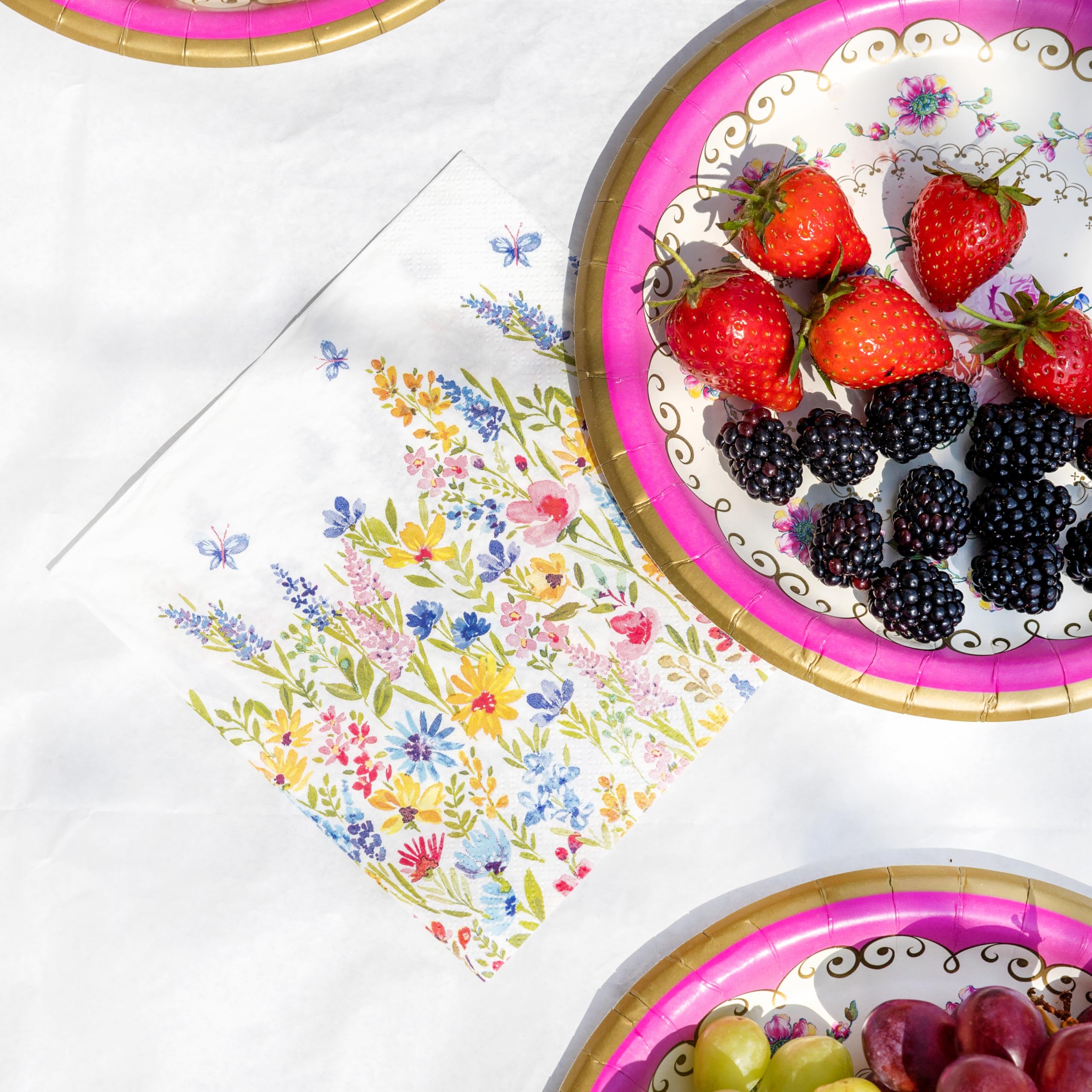 Talking Tables Floral Meadow 2-Ply Recycled Paper Napkins 100-Pack 7