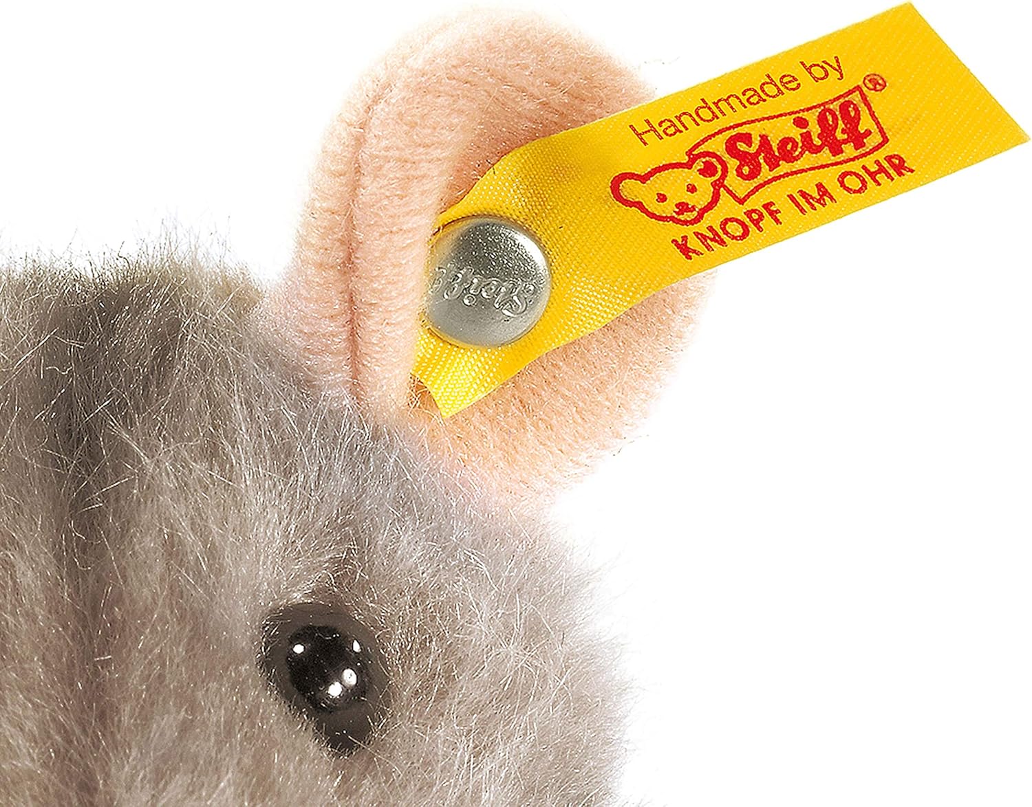 Steiff Piff Mouse Plush Toy - Soft Grey Stuffed Animal, 10cm 6