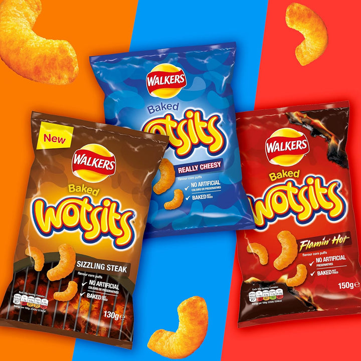 Walkers Wotsits Really Cheesy Corn Puffs Multipack 12x16.5g