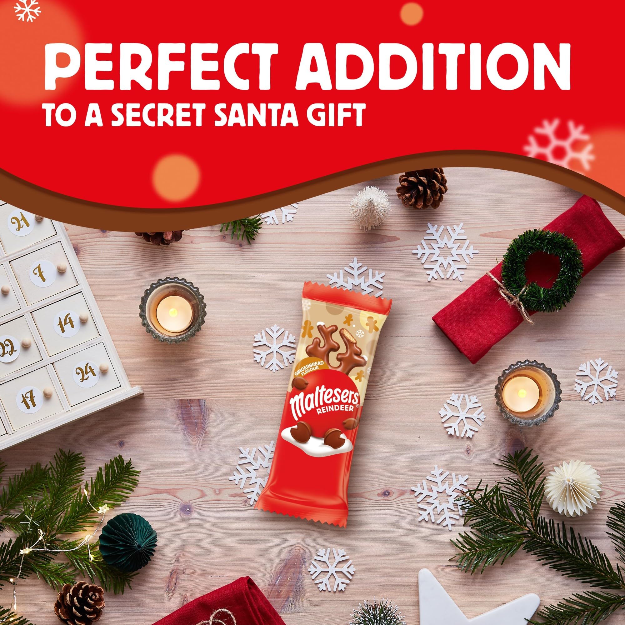 Maltesers Gingerbread Flavour Reindeer, Milk Chocolate, Malt & Honeycomb Treat 7