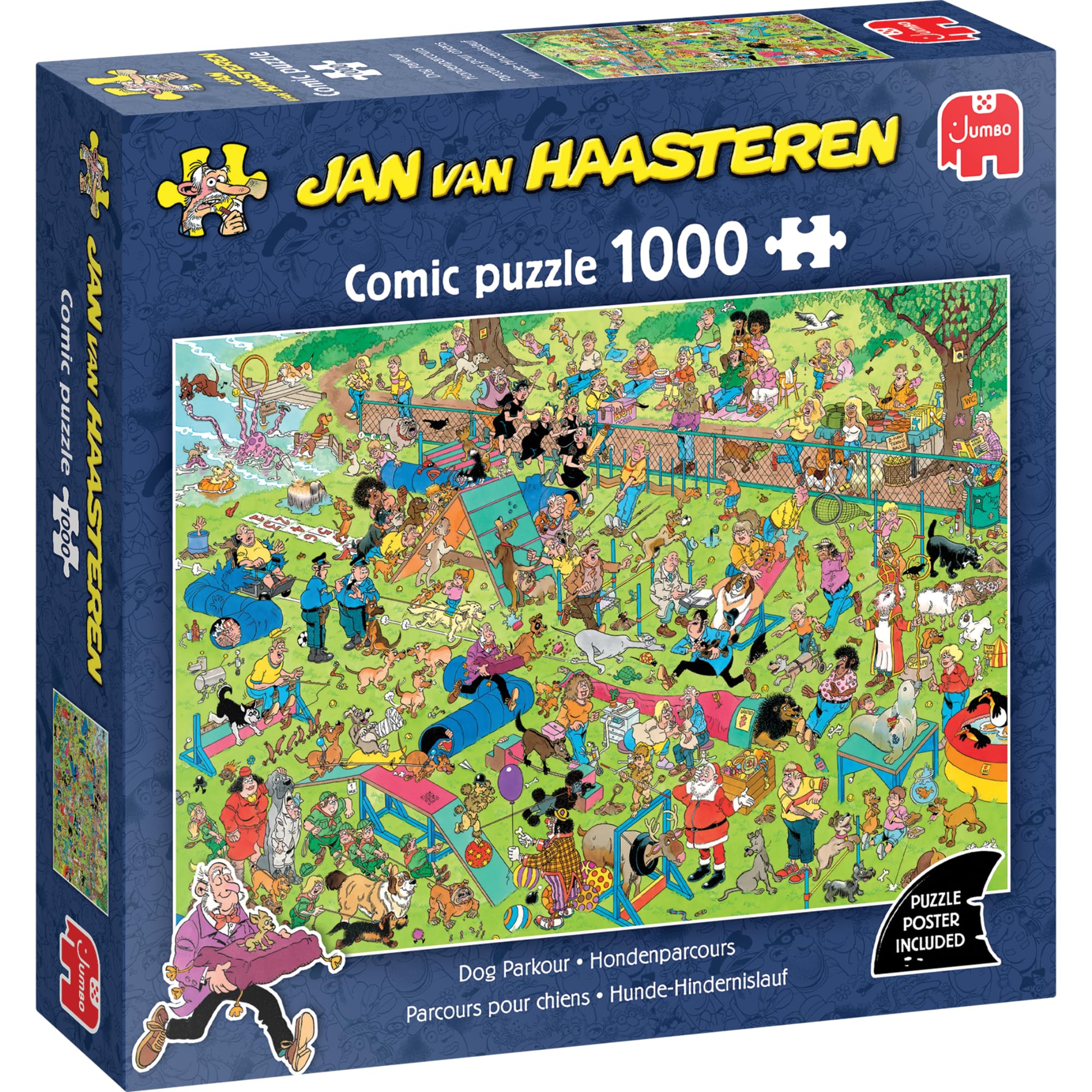 Jan van Haasteren Dog Parkour - 1000 Piece Adult Jigsaw Puzzle | 68 x 49 cm 1