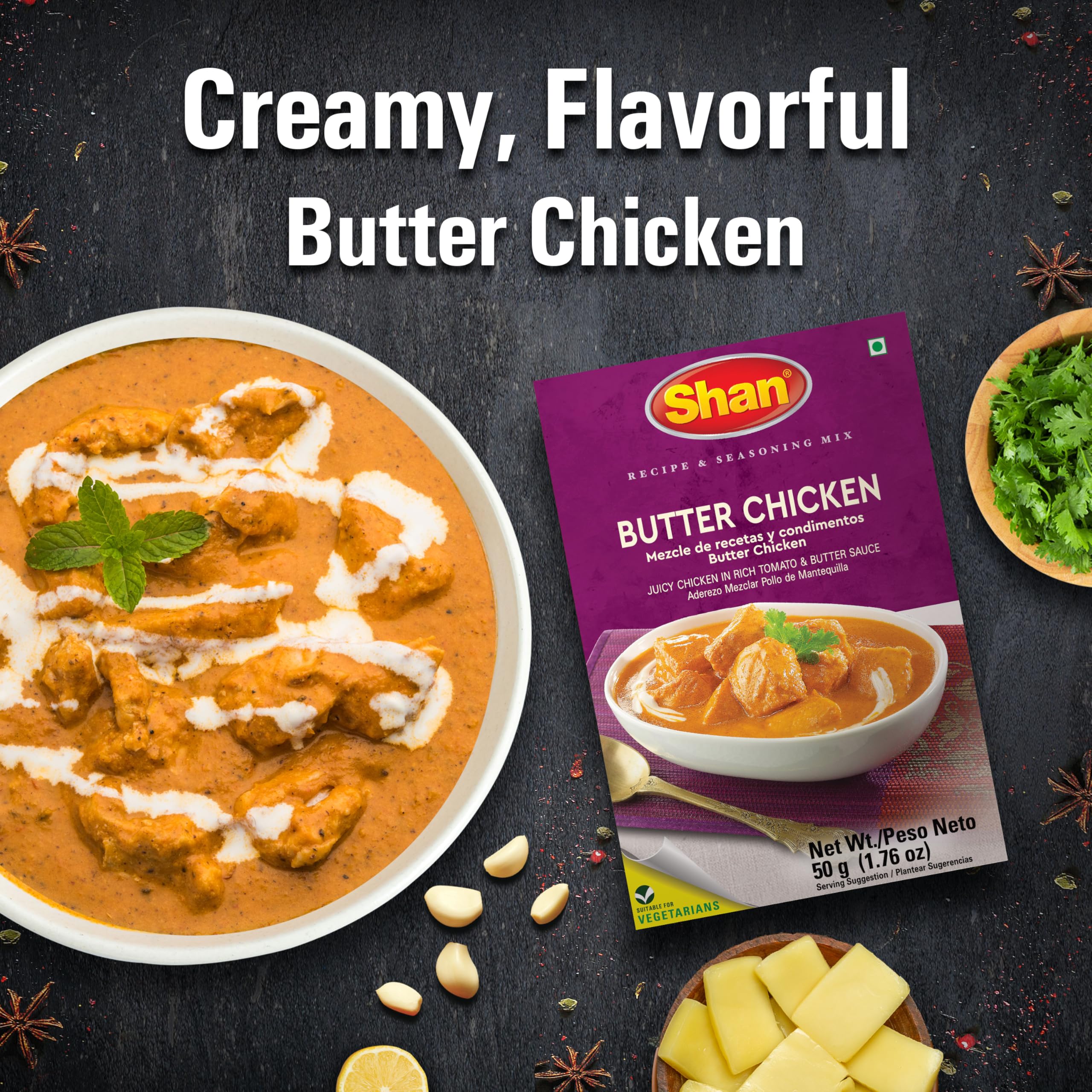 SHAN Butter Chicken Gewürzmischung, 50 g 10