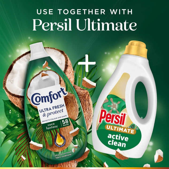 Comfort Ultra Fresh & Protect Coco Fantasy Fabric Conditioner - Liquid Fabric Softener