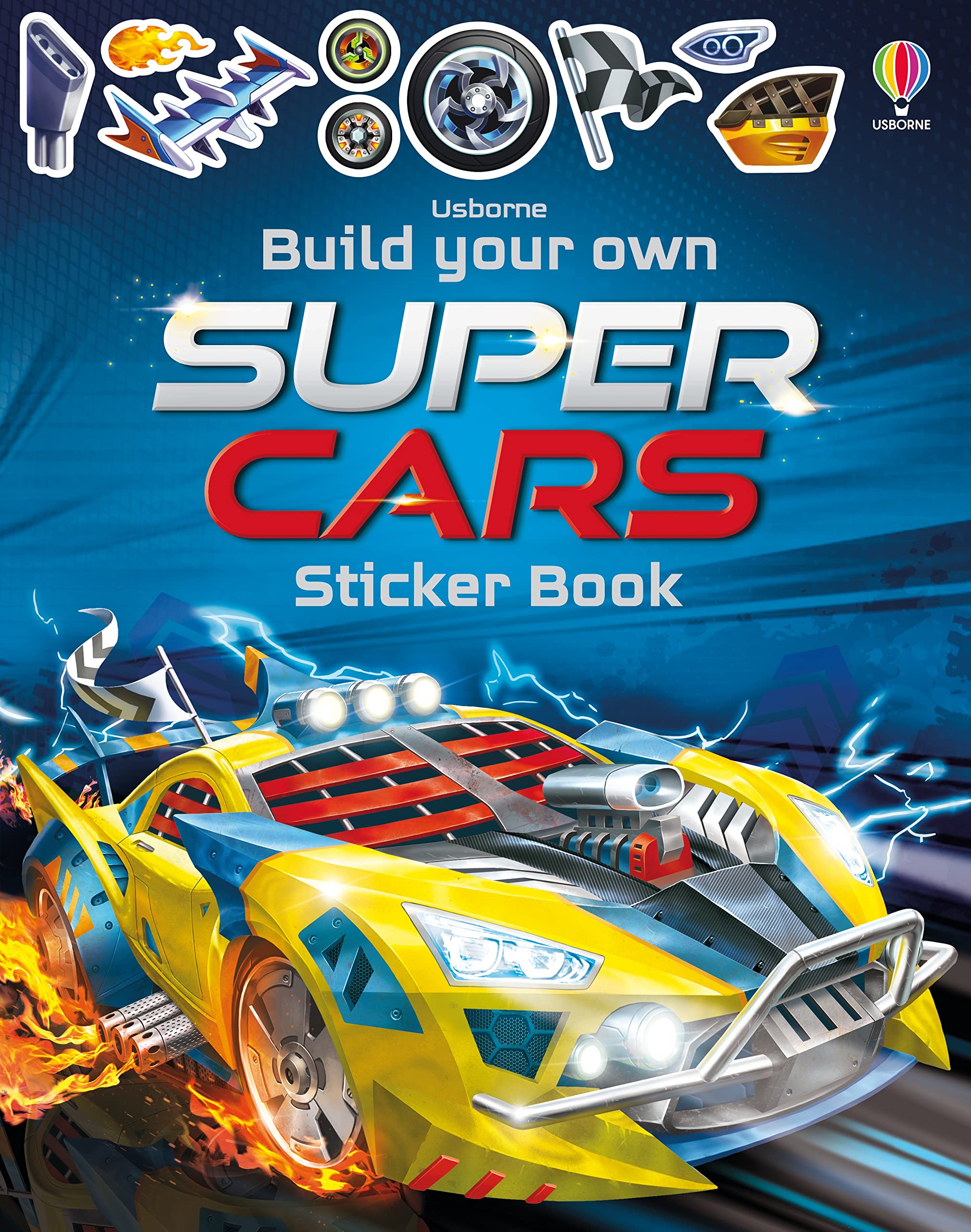 Usborne Build Your Own Supercars Sticker Book | Activity Book for Ages 5-8 | UK 2021 Edition