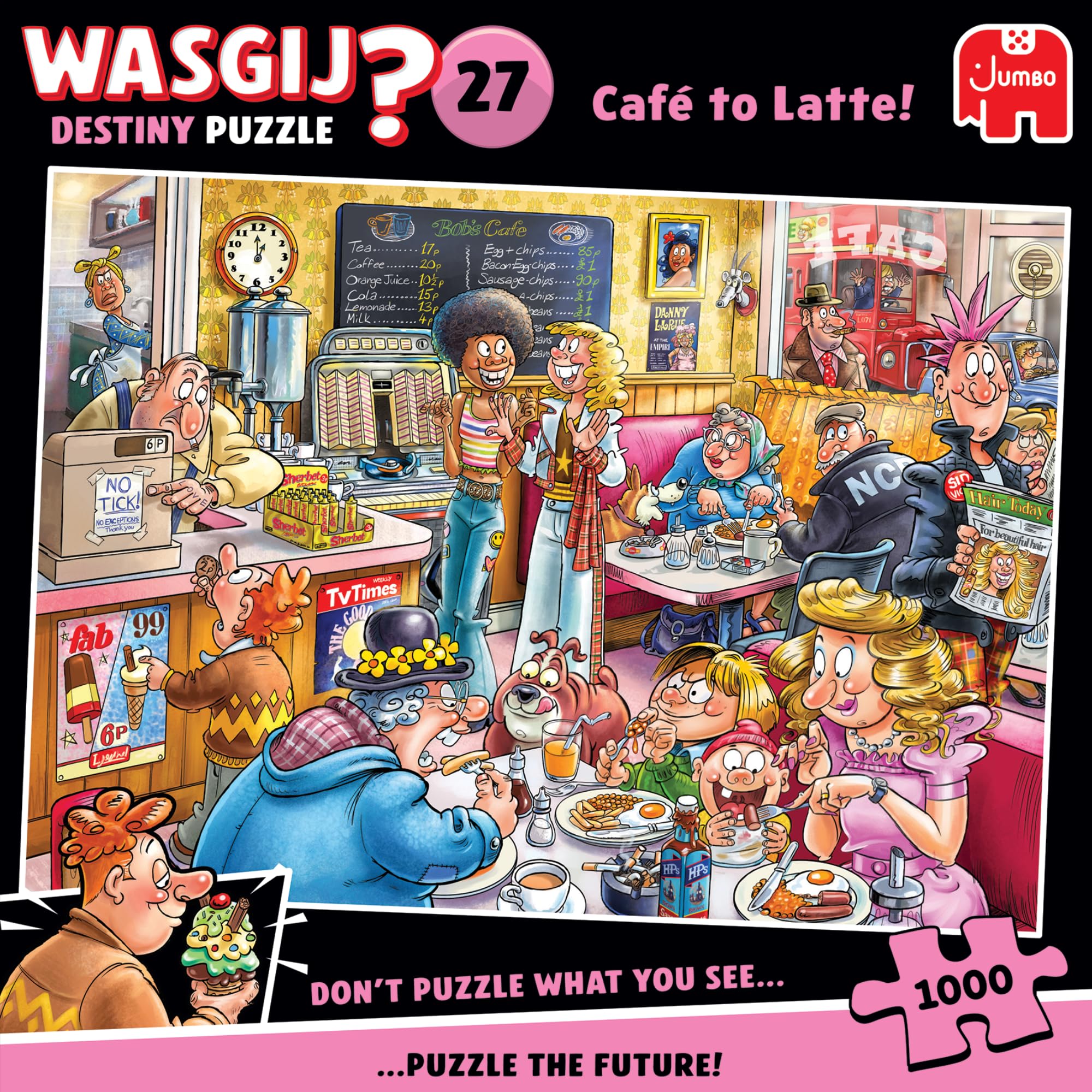 Wasgij Destiny 27: Café to Latte! 1000 Piece Jigsaw Puzzle for Adults 1