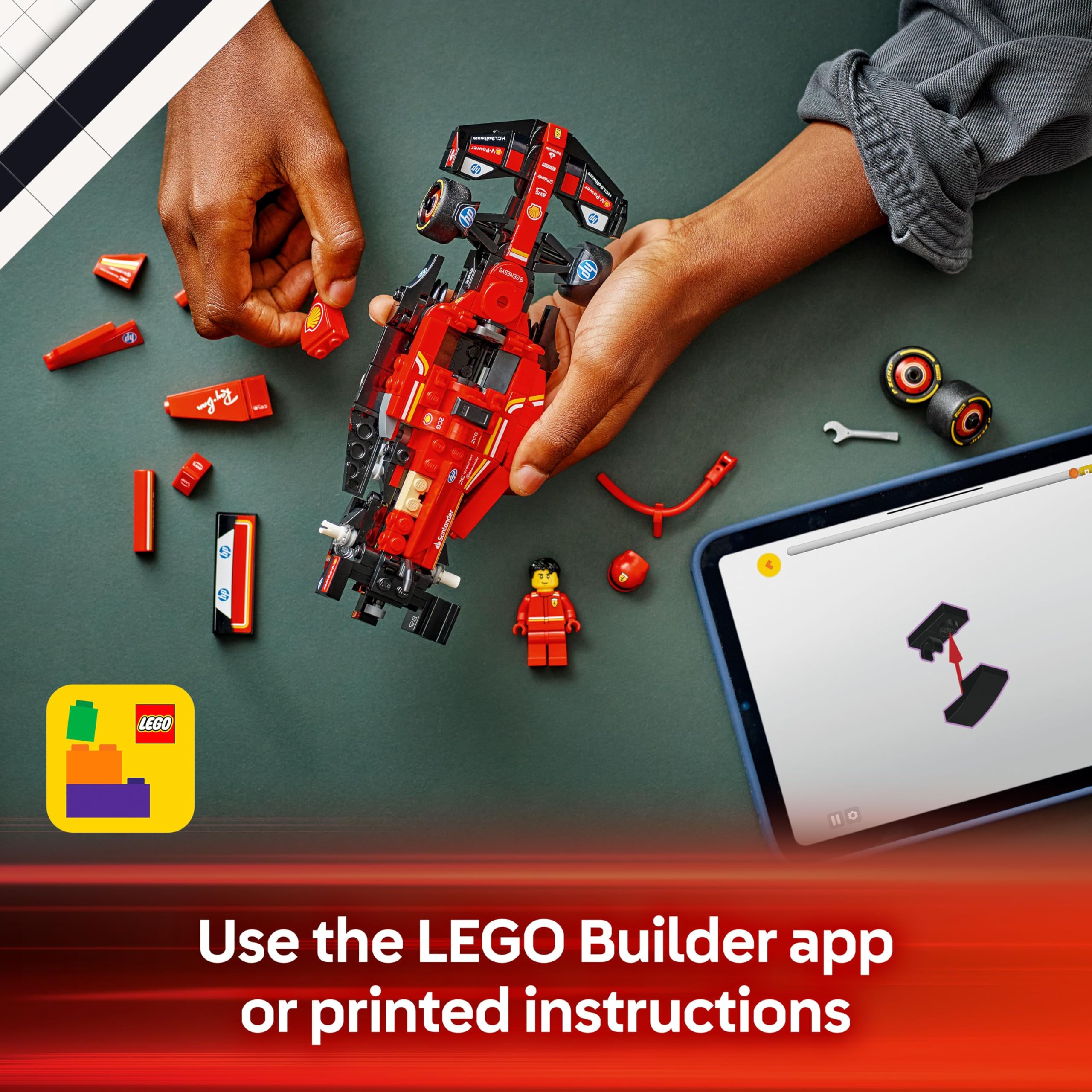 LEGO Speed Champions Ferrari SF-24 F1 Race Car Toy Set 77242 | Ages 10+ 6