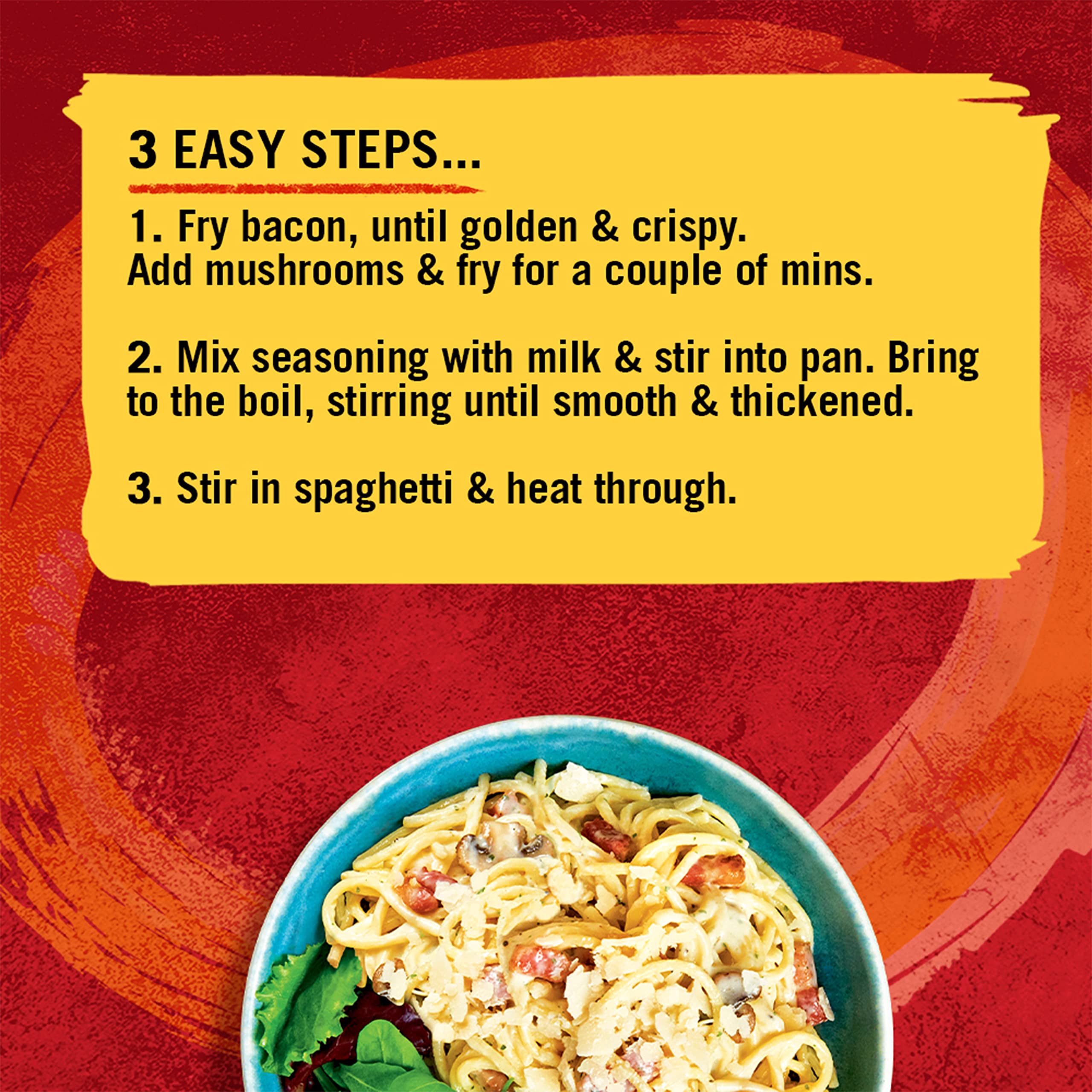 Schwartz Spaghetti Carbonara 32g | Serves 4 | Pack of 12 | Creamy Herb & Spice Mix 4