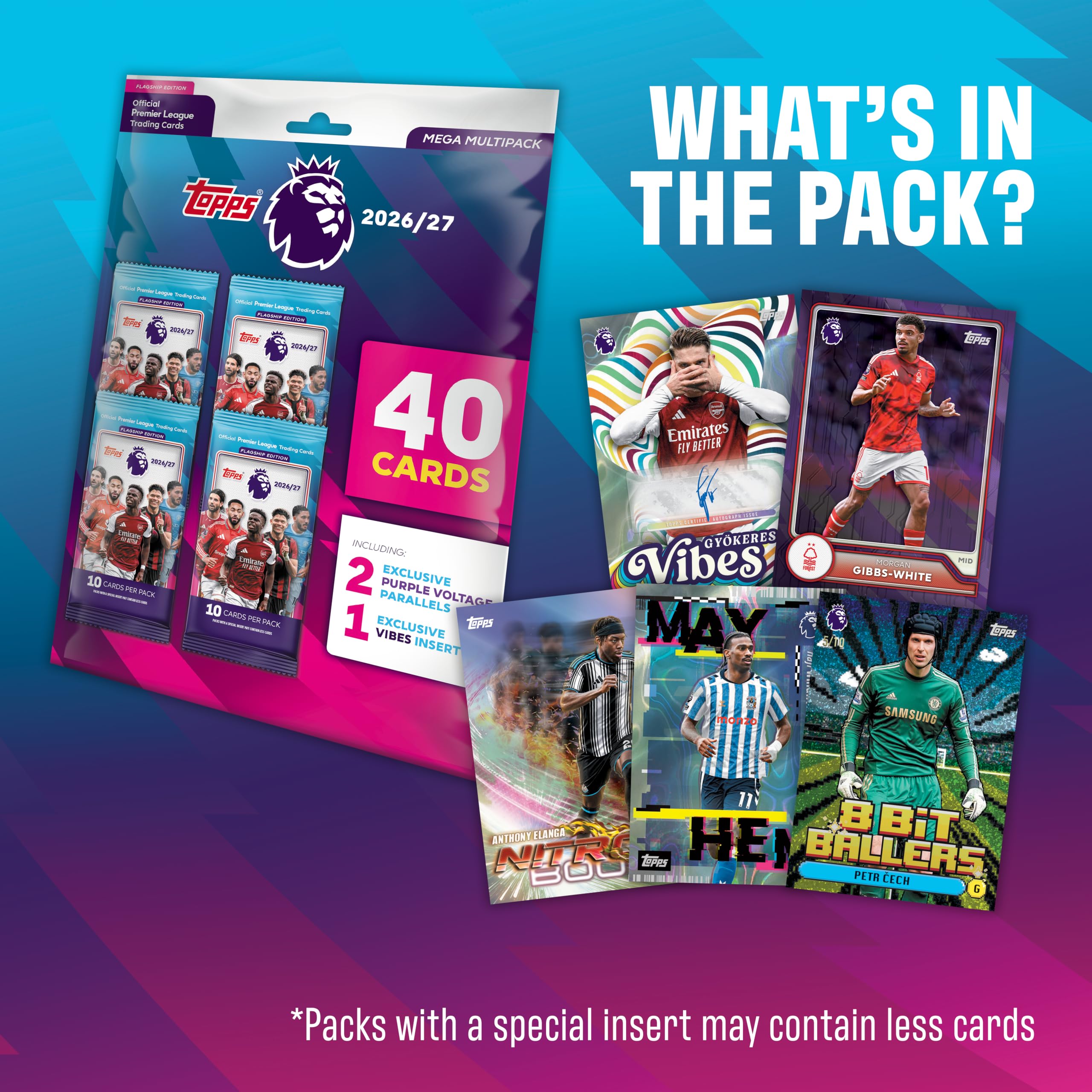 Topps Premier League 2026/27 Trading Cards - Mega Multipack | 40 Cards | Official Licensed Product 7