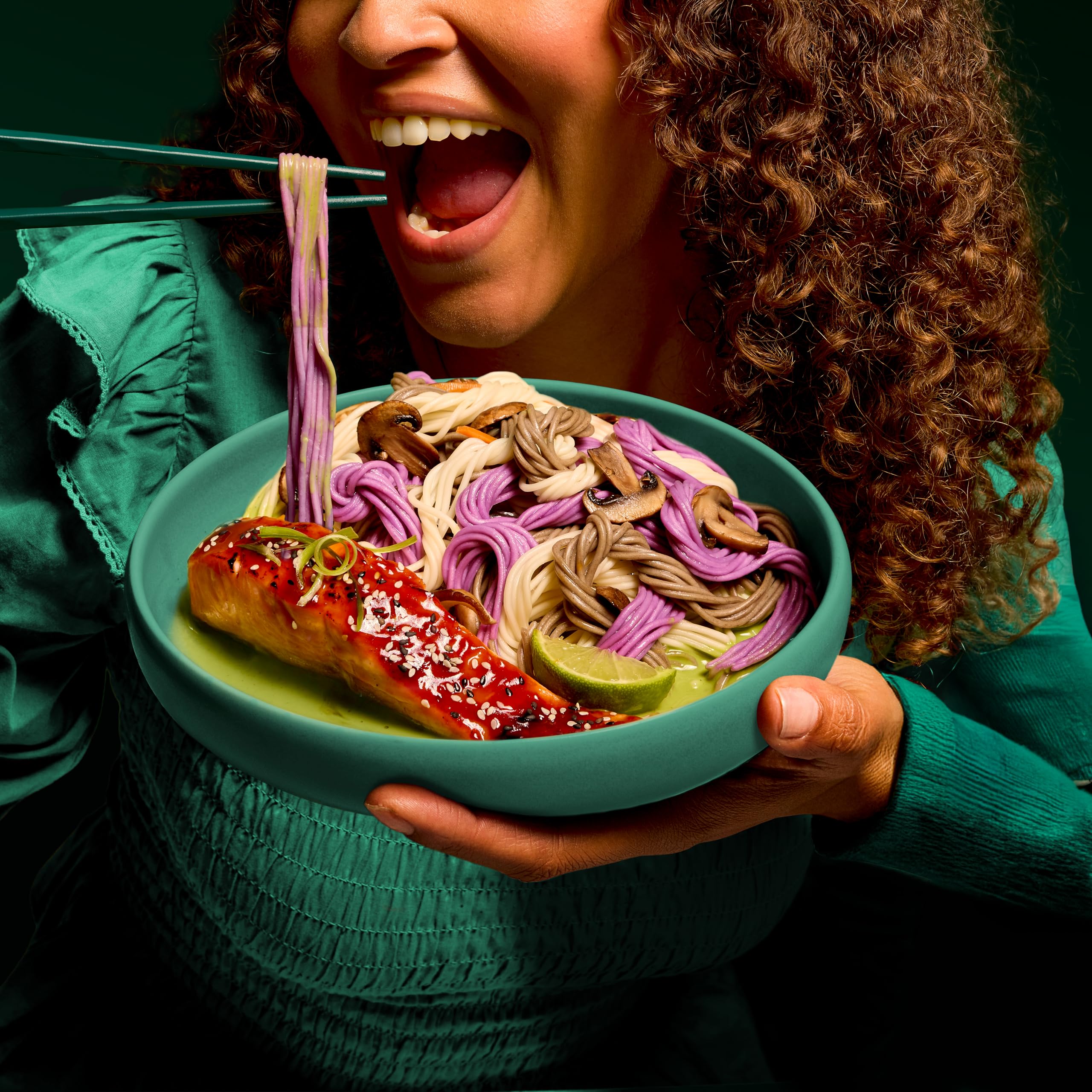 Lee Kum Kee 4-Flavour Egg Noodles - Ramen, Spinach, Buckwheat, Purple Sweet Potato | 360 g Pack 4