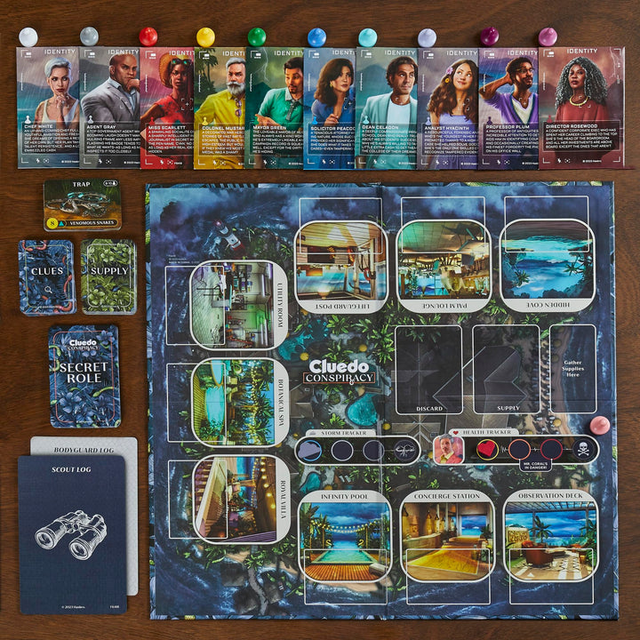 Hasbro Gaming Cluedo Conspiracy Detective Board Game for 4-10 Players