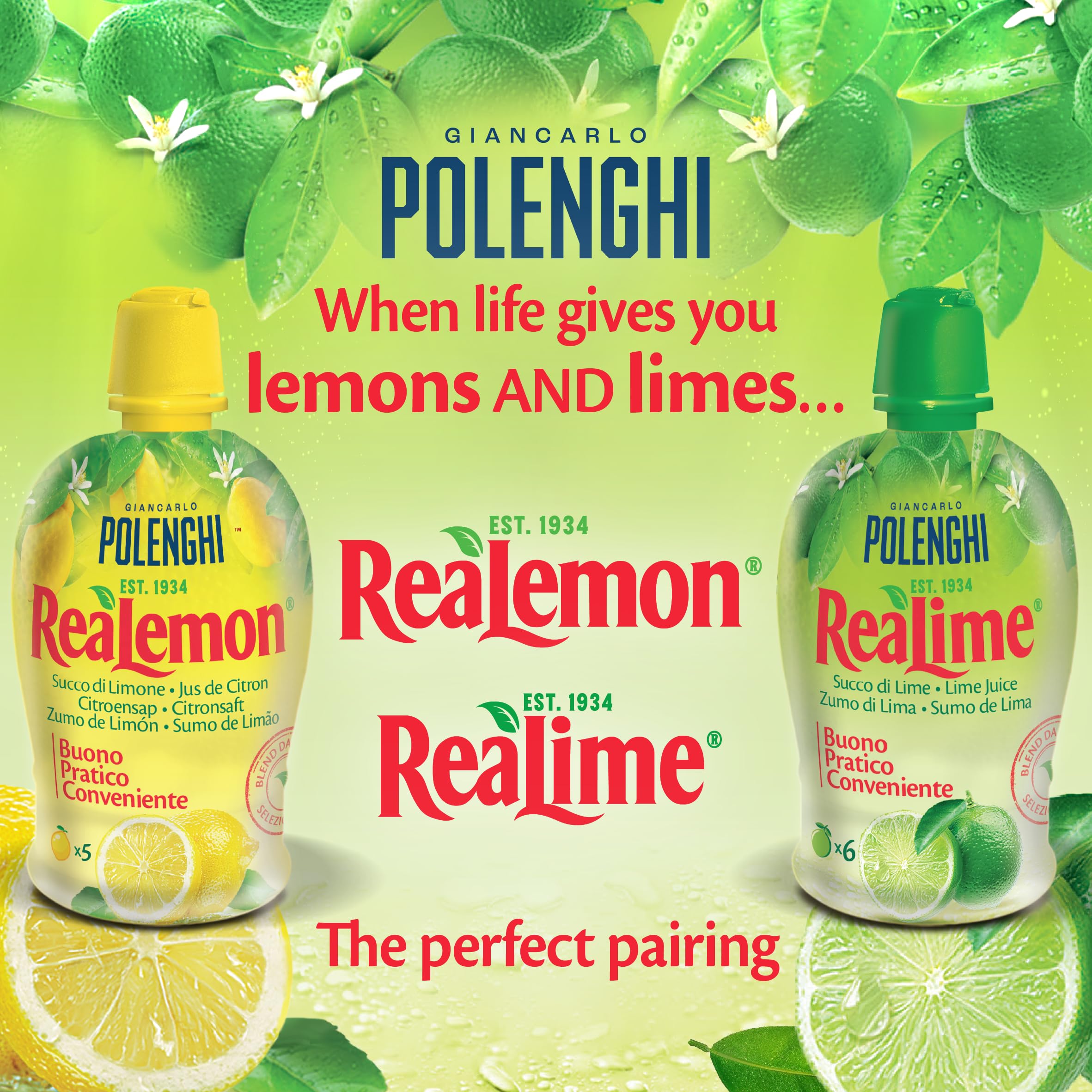 GIANCARLO POLENGHI ReaLime Lime Juice - 6 x 200ml Pack | Ready to Use | For Cooking & Drinks 5