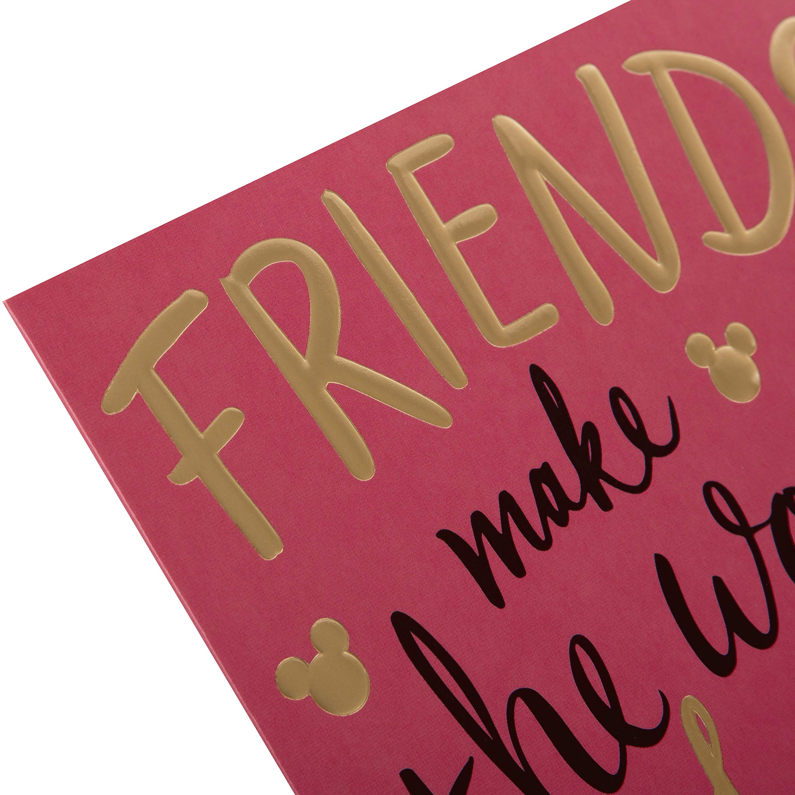 Hallmark Disney Mickey Mouse Birthday Card for Friend with Gold Foil and Embossing | 18cm x 16cm 3