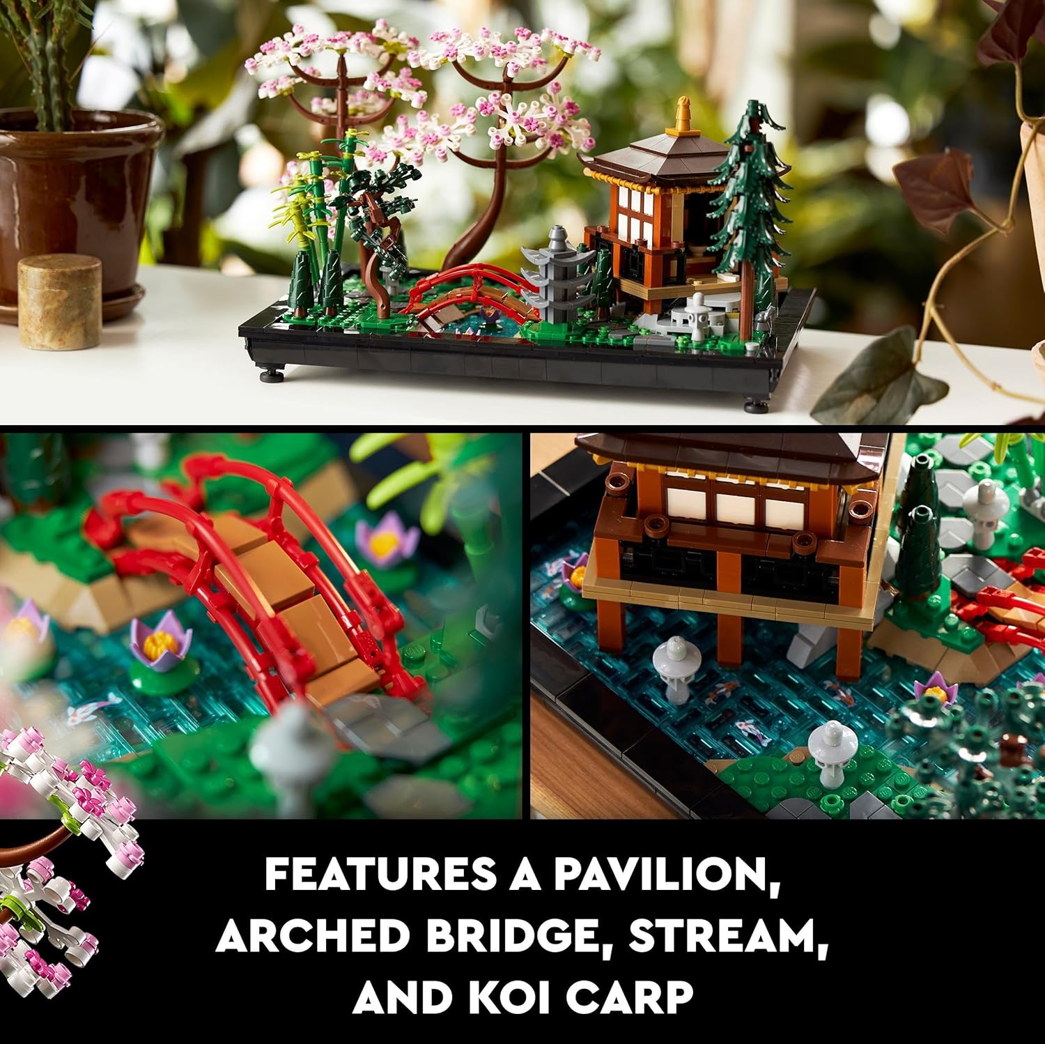 LEGO 10315 Icons Tranquil Garden - Botanical Zen Garden Building Kit for Adults 7