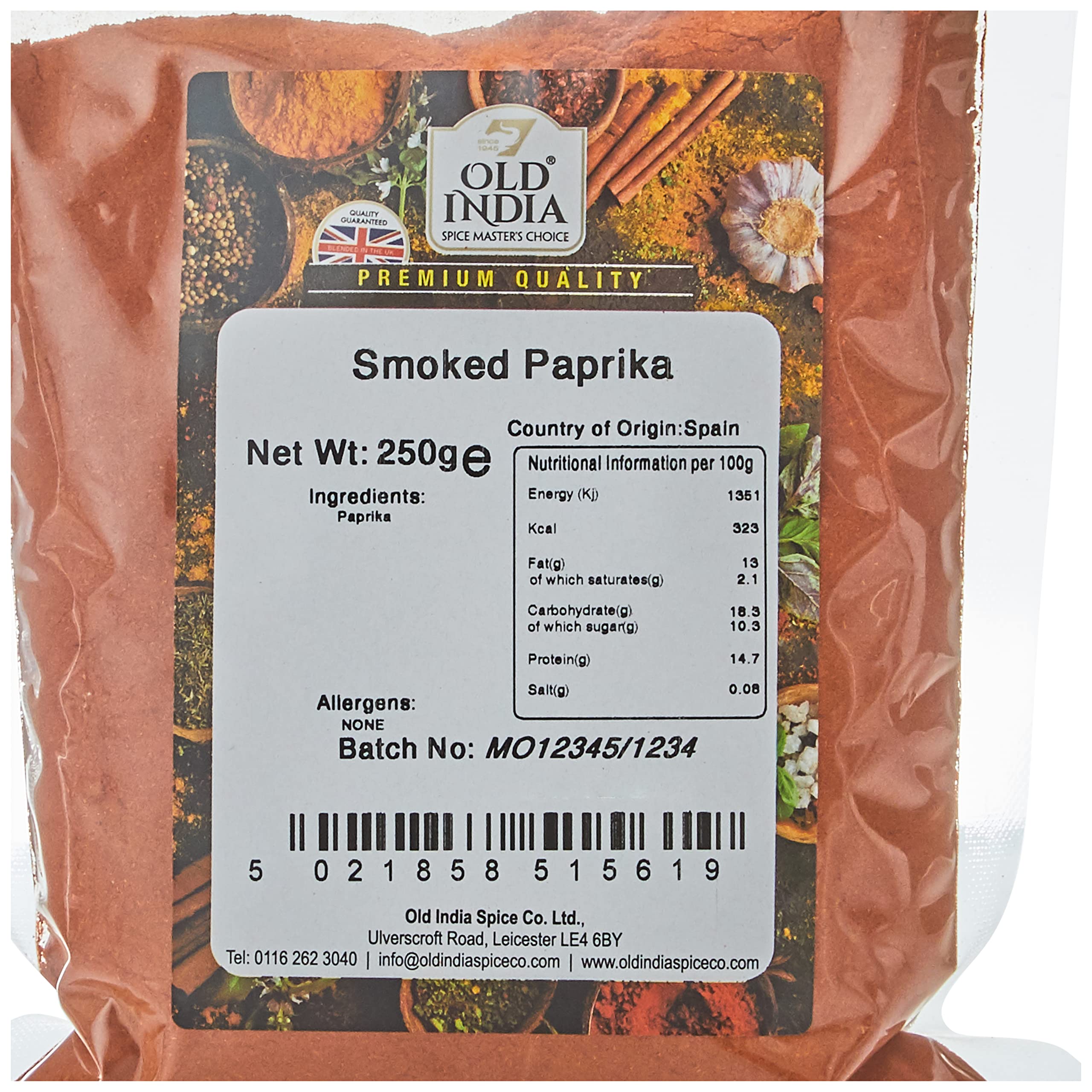 Old India Smoked Paprika Powder - 250g | Natural & Additive Free