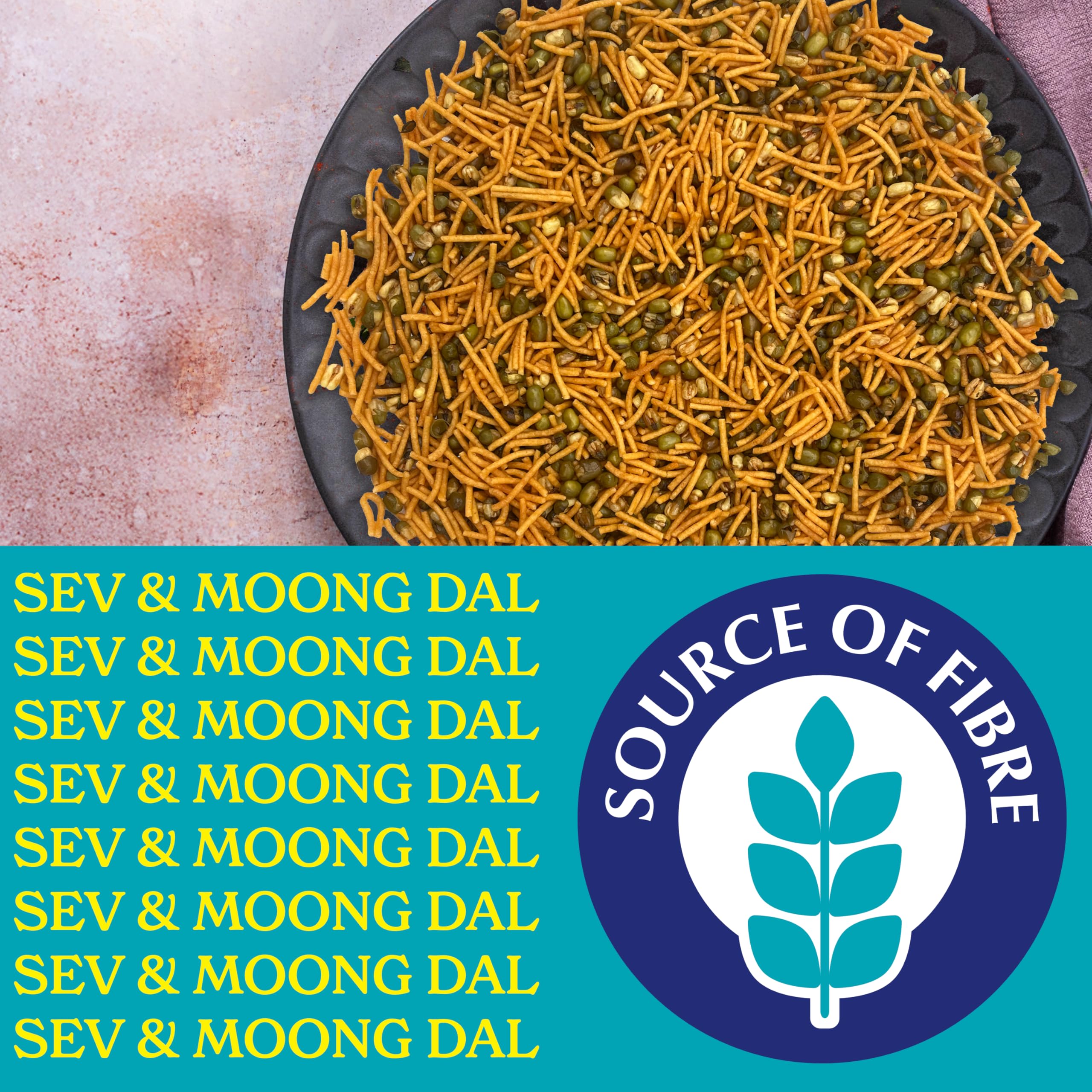 Rajah Sev and Moong Dal Mix 200g – Crunchy Indian Snack Blend with Peanuts, Lentils & Spices 3