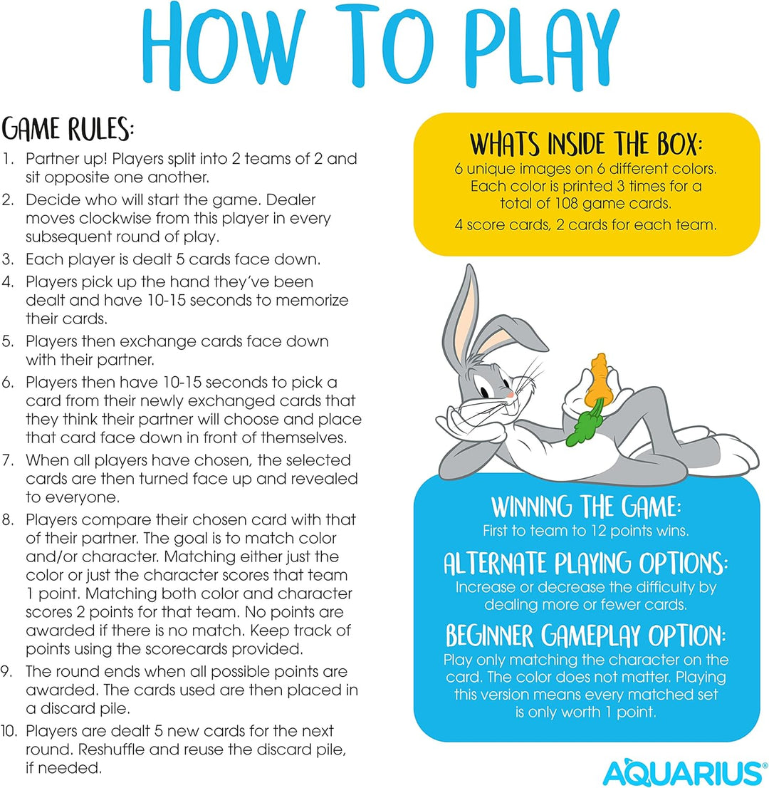 Looney Tunes Memory Master Card Game (AQUARIUS)