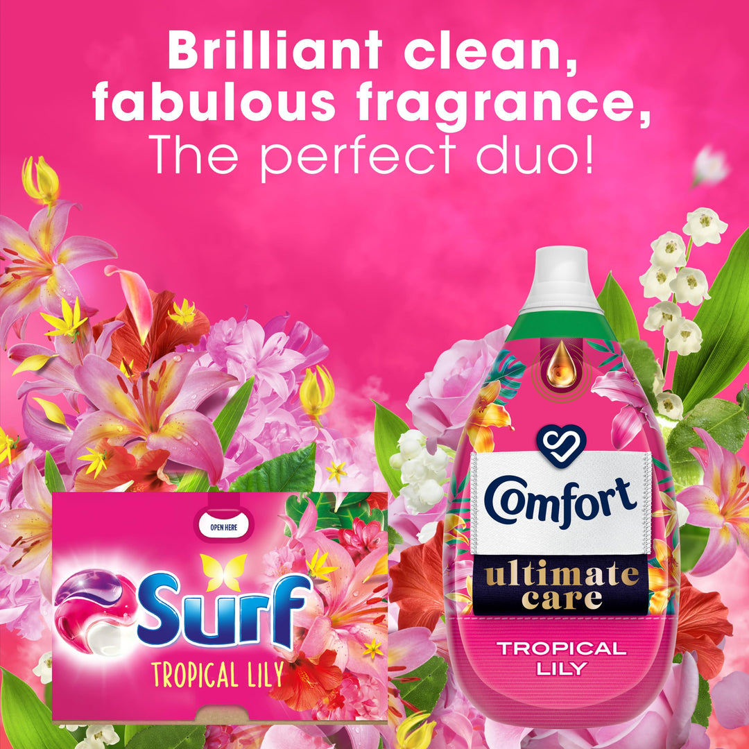Surf Tropical Lily Laundry Detergent Capsules (78 Wash, Plastic-Free Box)