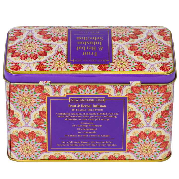 New English Teas - Fruit & Herbal Tea Caddy with 40 Infusion Teabags