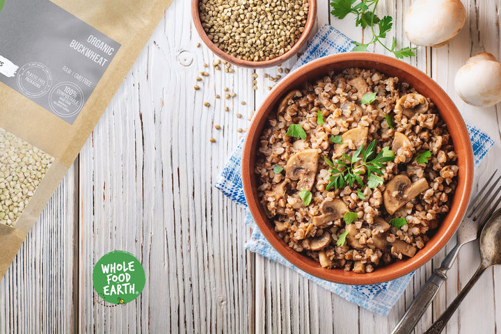 Organic Buckwheat – 1 kg | GMO Free | Vegan | High in Fiber & Protein | Wholefood Earth
