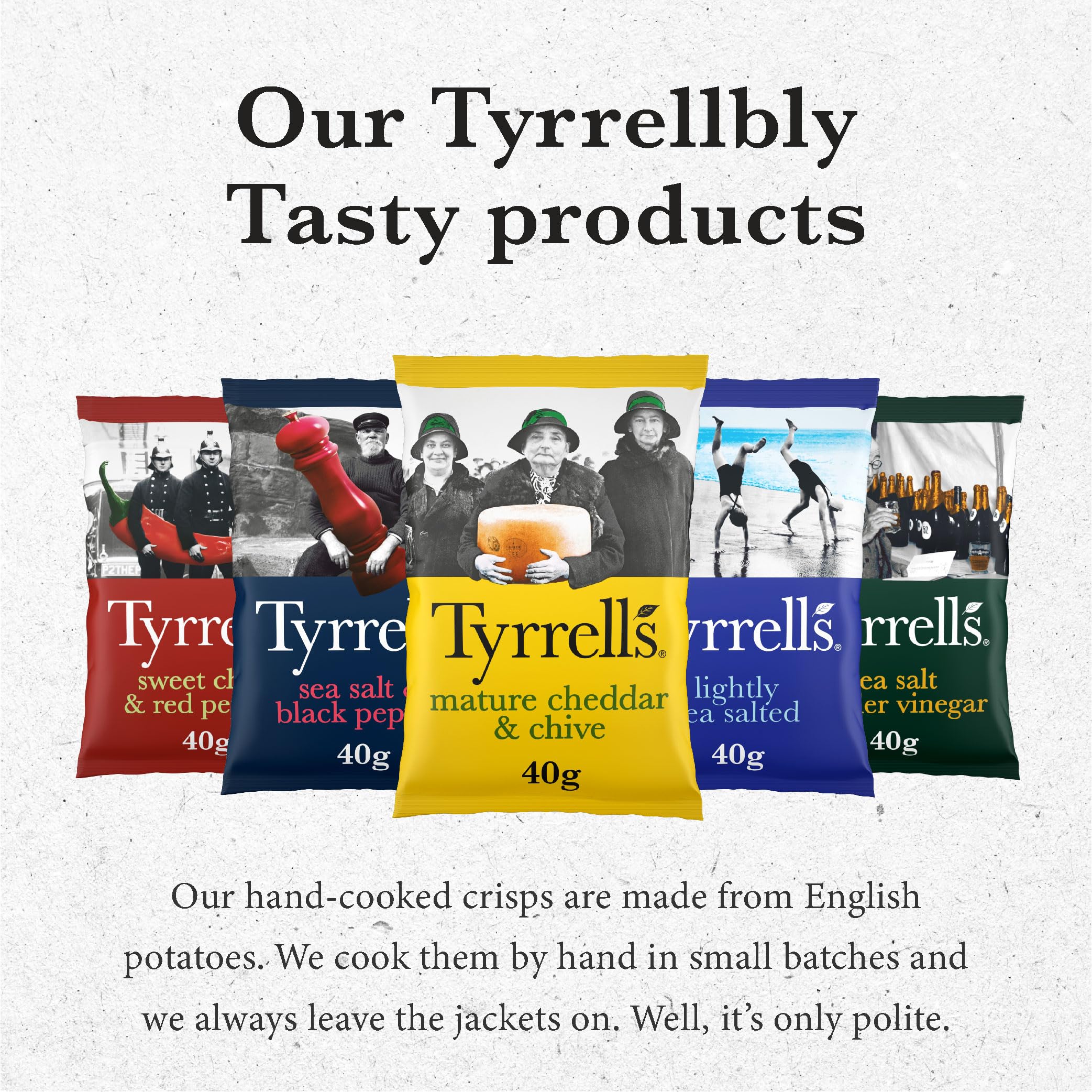 Tyrrells Hand-Cooked Mature Cheddar & Chive Crisps 150g 9