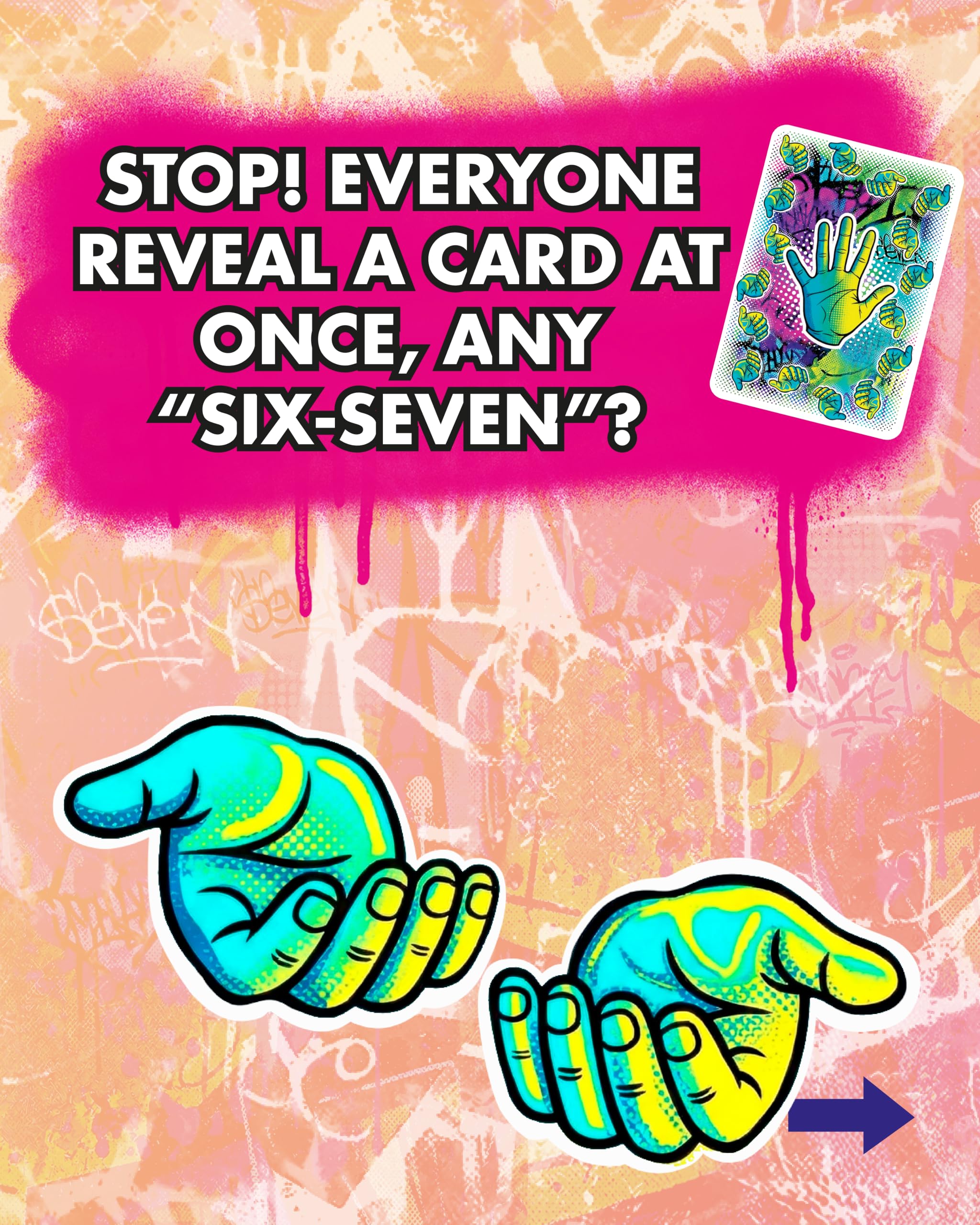 inoua Six-Seven Card Game - Fast Reflex, 2-7 Players, Ages 6-70, 6-7 Min Rounds 4