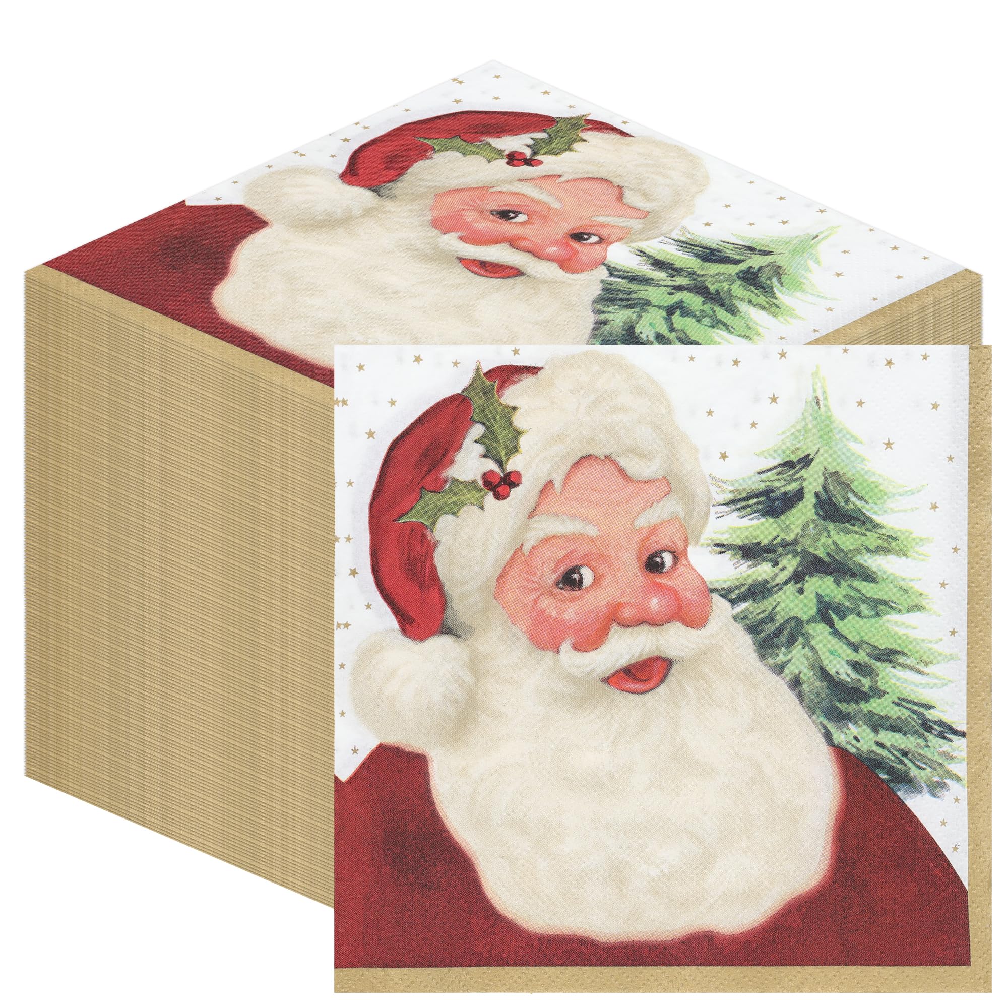 Talking Tables Santa Claus Christmas Napkins 33cm 100 Pack 1