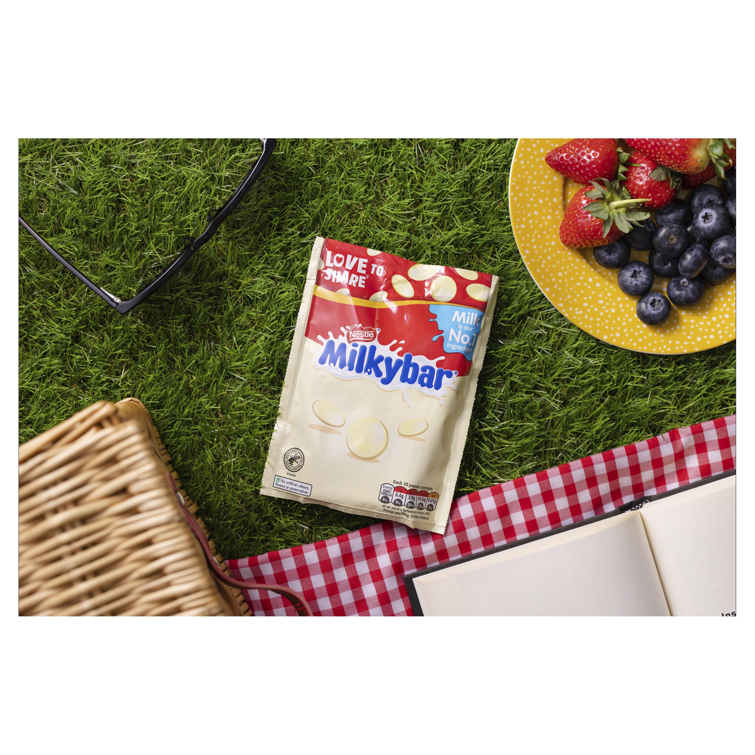 Milkybar Weiße Schokolade Riesenknöpfe zum Teilen, Beutel 94 g (11er-Packung) 8