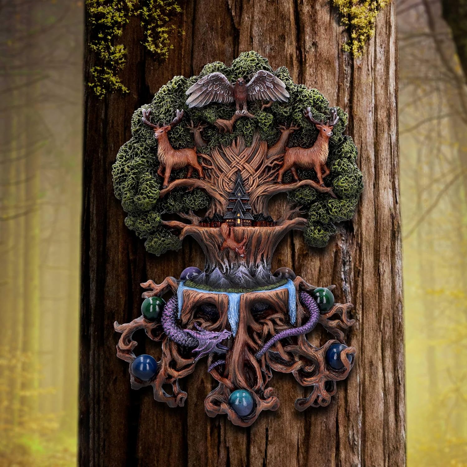 Nemesis Now Yggdrasil Wandtafel von Anne Stokes, Kunstharz, nordische Mythologie