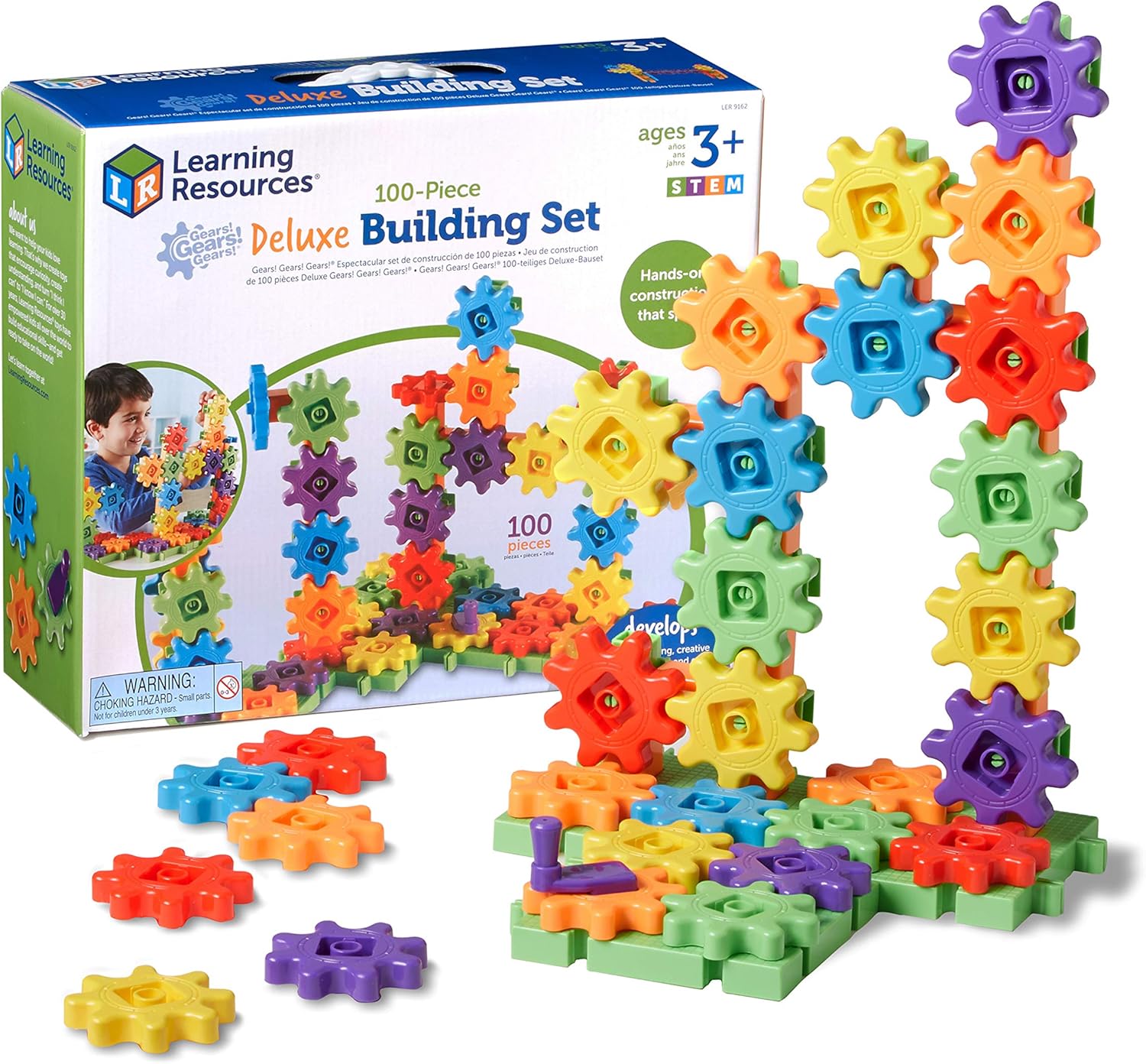 Learning Resources Gears Gears Gears Deluxe Building Set - 119-Piece STEM Toy for Ages 3-7 1