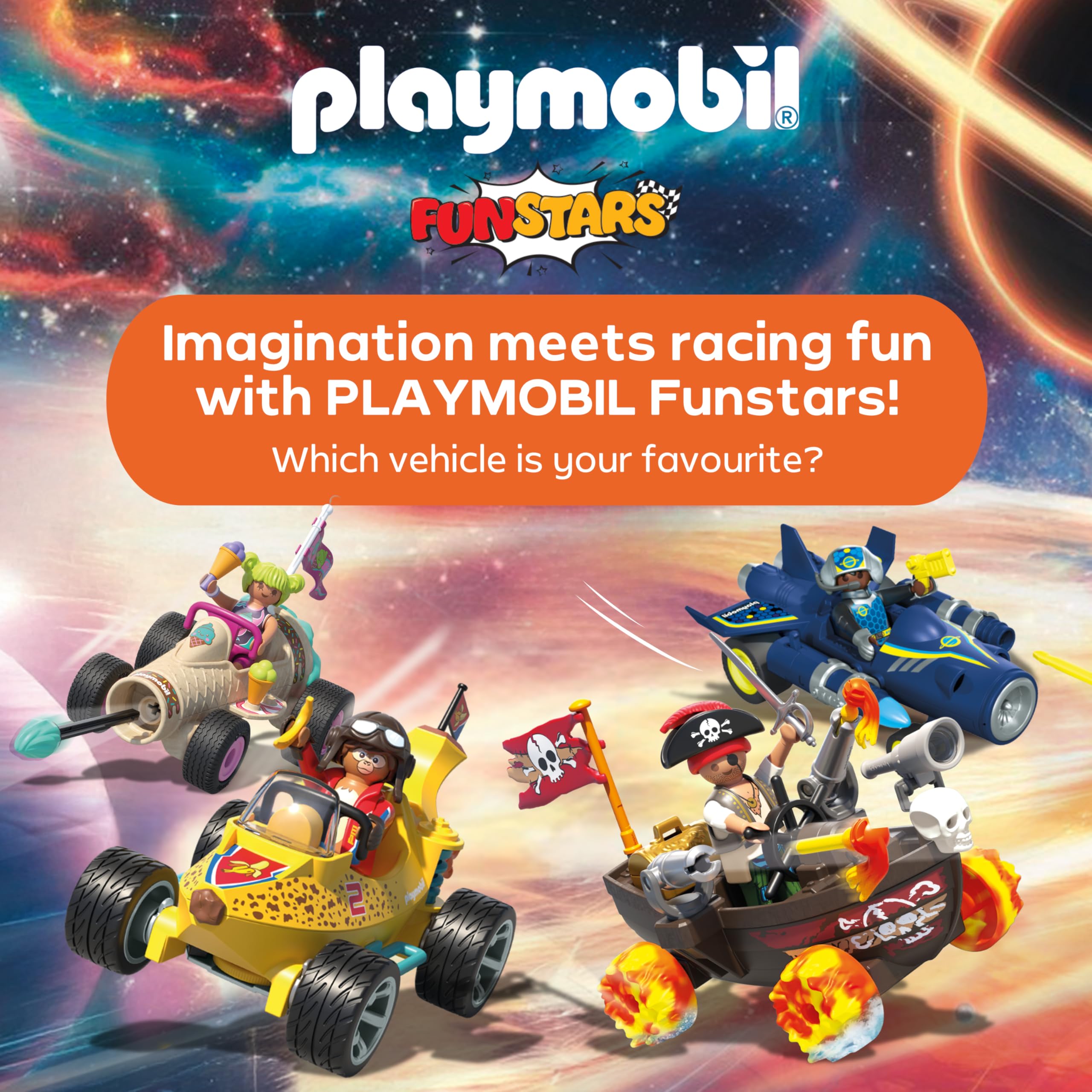 Playmobil Fun Stars Racing Space Jet - Pull-back Motor, Shooting Function | Ages 4+ | Model 71719 6