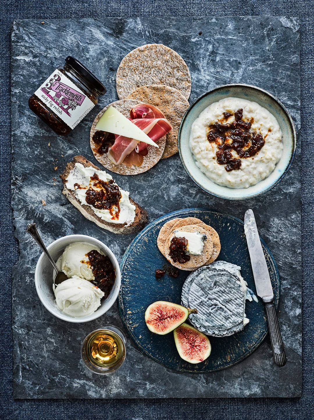 Tracklements Sticky Fig Relish - Vegan & Gluten-Free Condiment, 250g