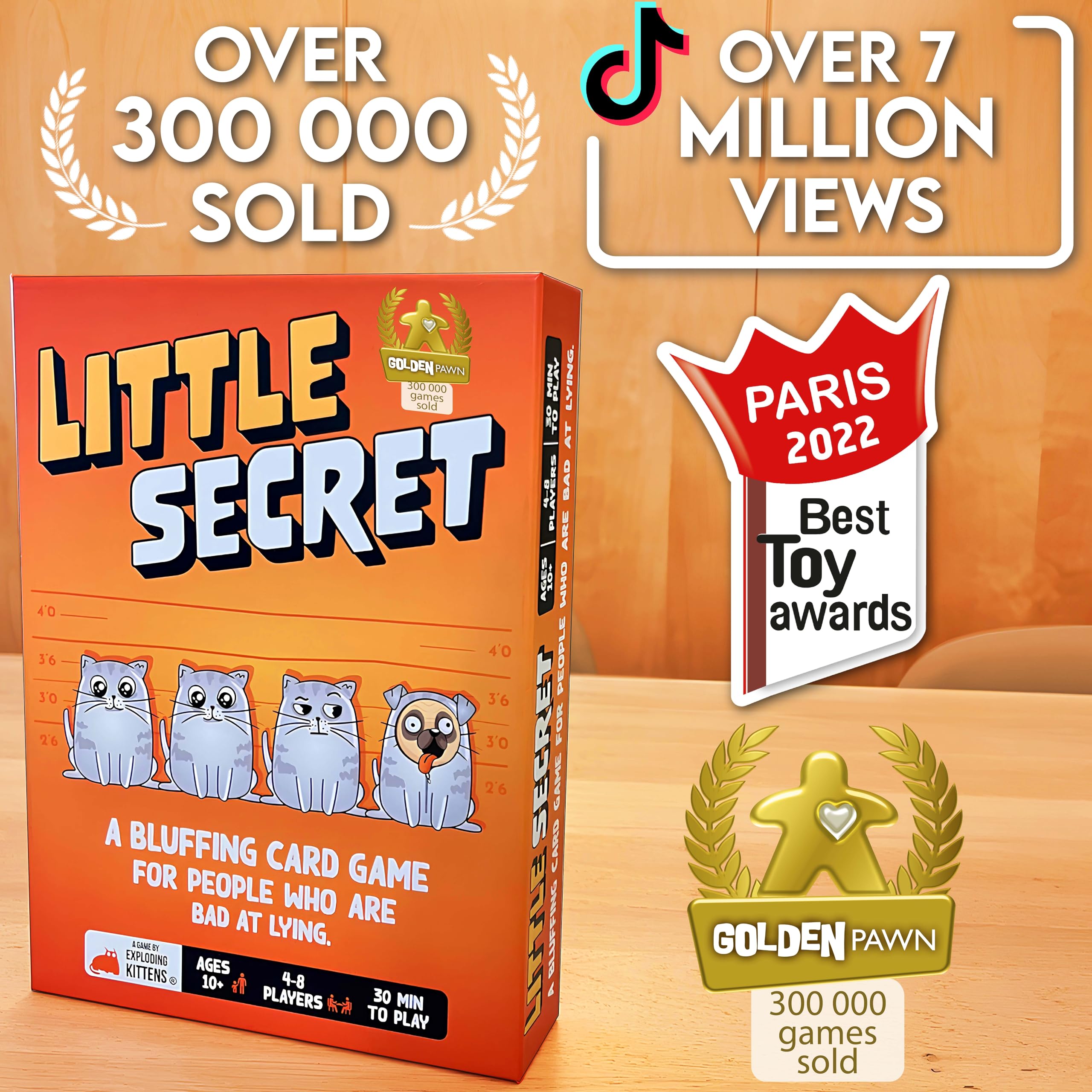 Exploding Kittens Little Secret Bluffing-Kartenspiel 3