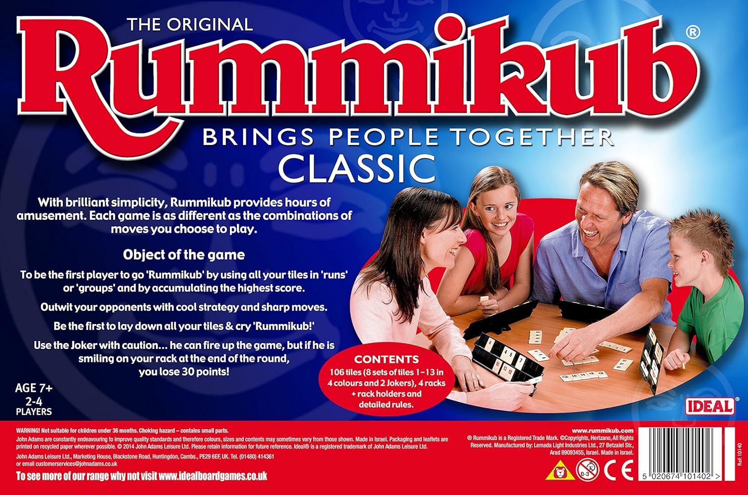 Ideales Rummikub-Strategiespiel mit klassischen Zahlen 5