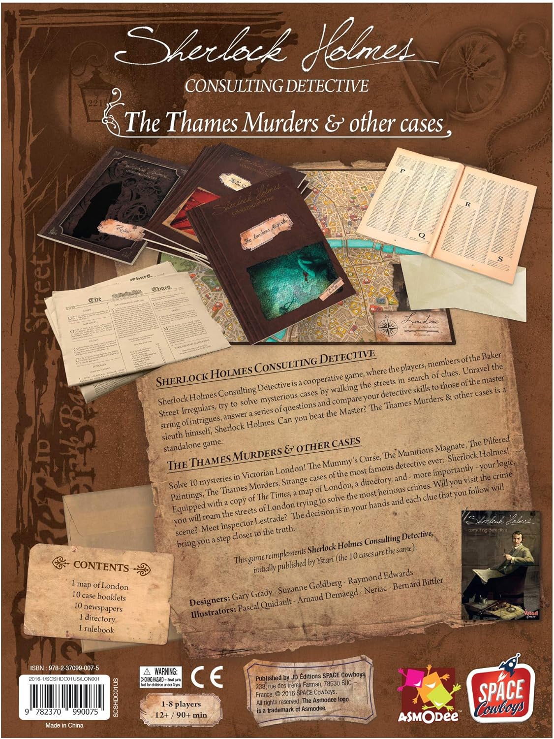 Space Cowboys Sherlock Holmes Consulting Detective: Die Themse-Morde und andere Fälle Brettspiel 7