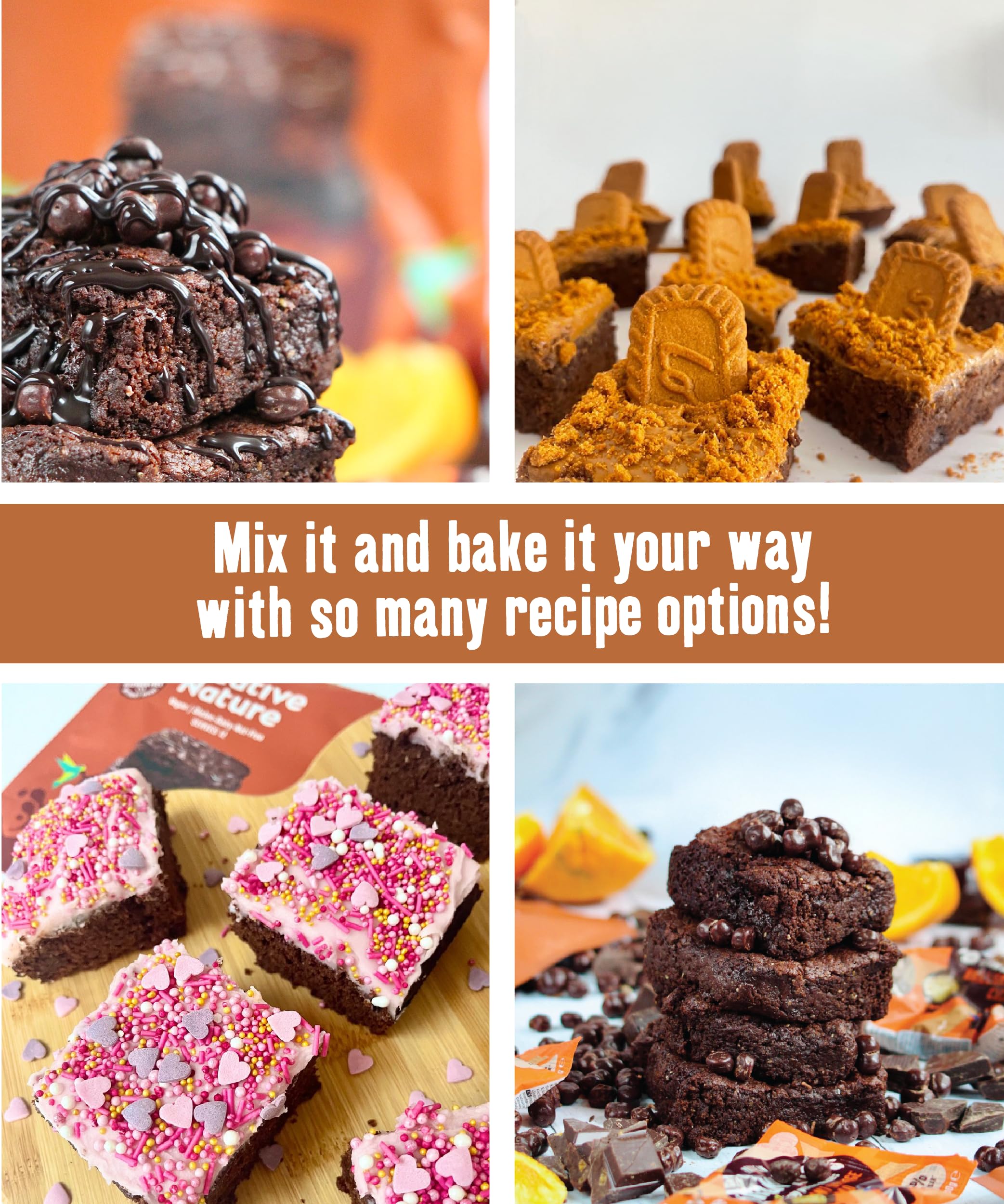 Creative Nature Chia &amp; Kakao Brownie Mix - Glutenfreie, allergenfreie Backmischung 250g 4