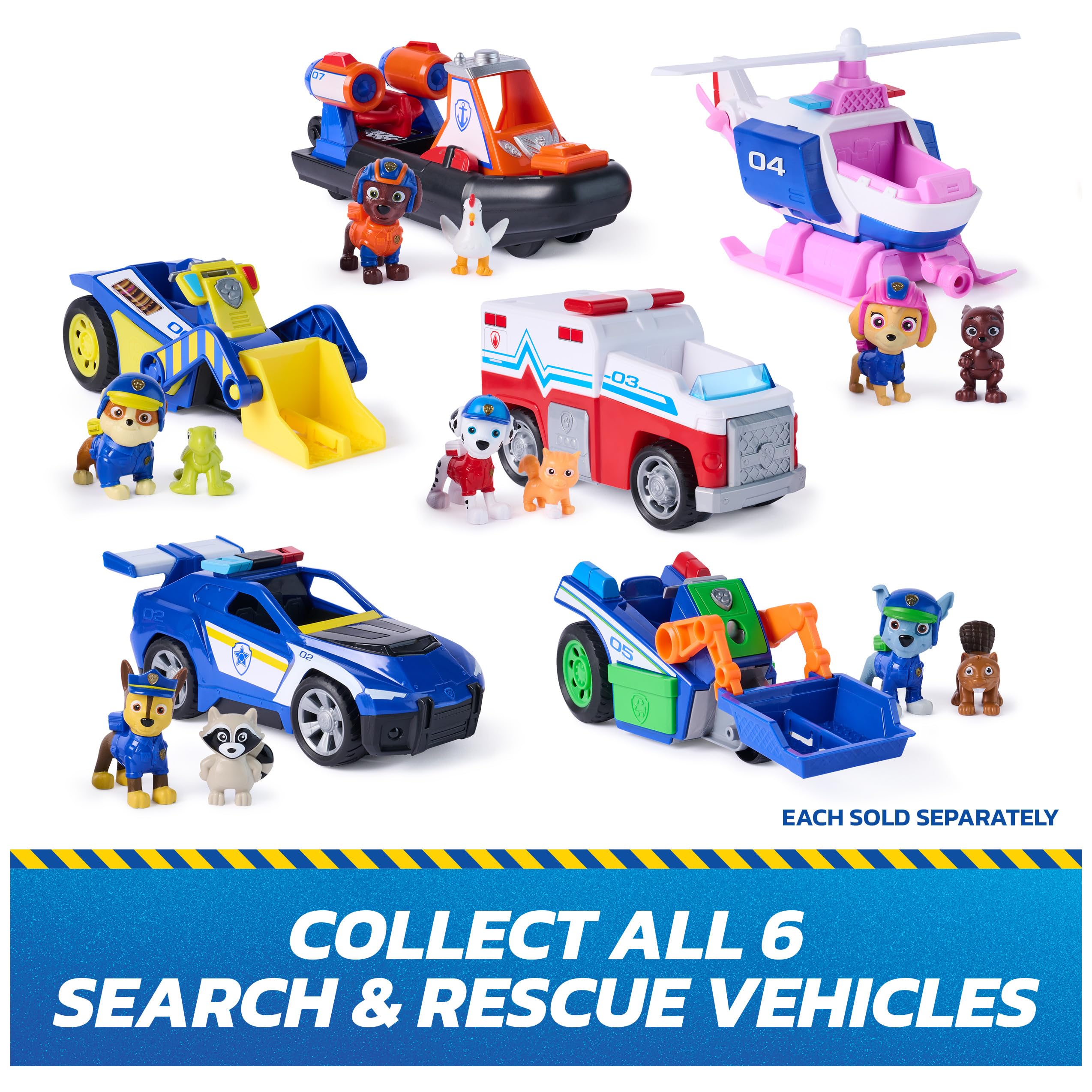 Paw Patrol Search & Rescue Chase Rescue Cruiser Vehicle with 2 Figures | Ages 3-9 6
