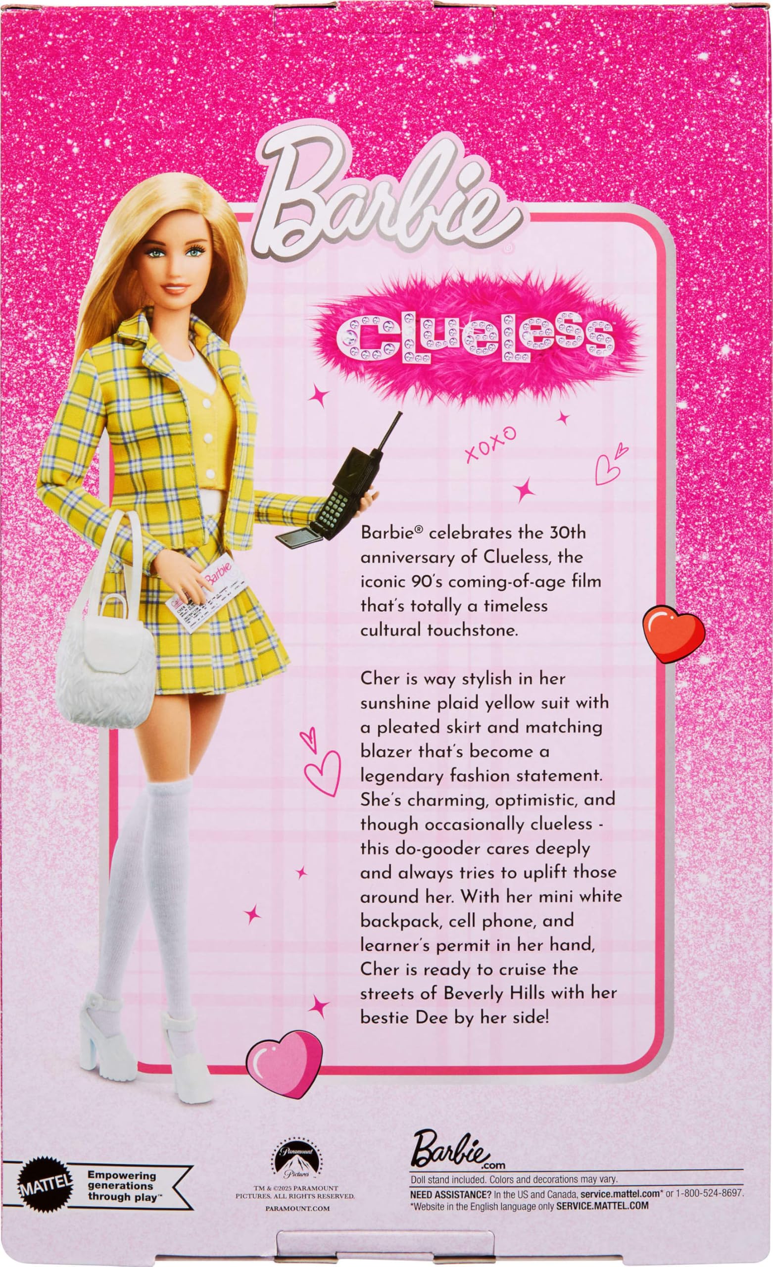 Barbie Signature Clueless Cher Doll - Yellow Plaid Suit Collectible with Accessories 12
