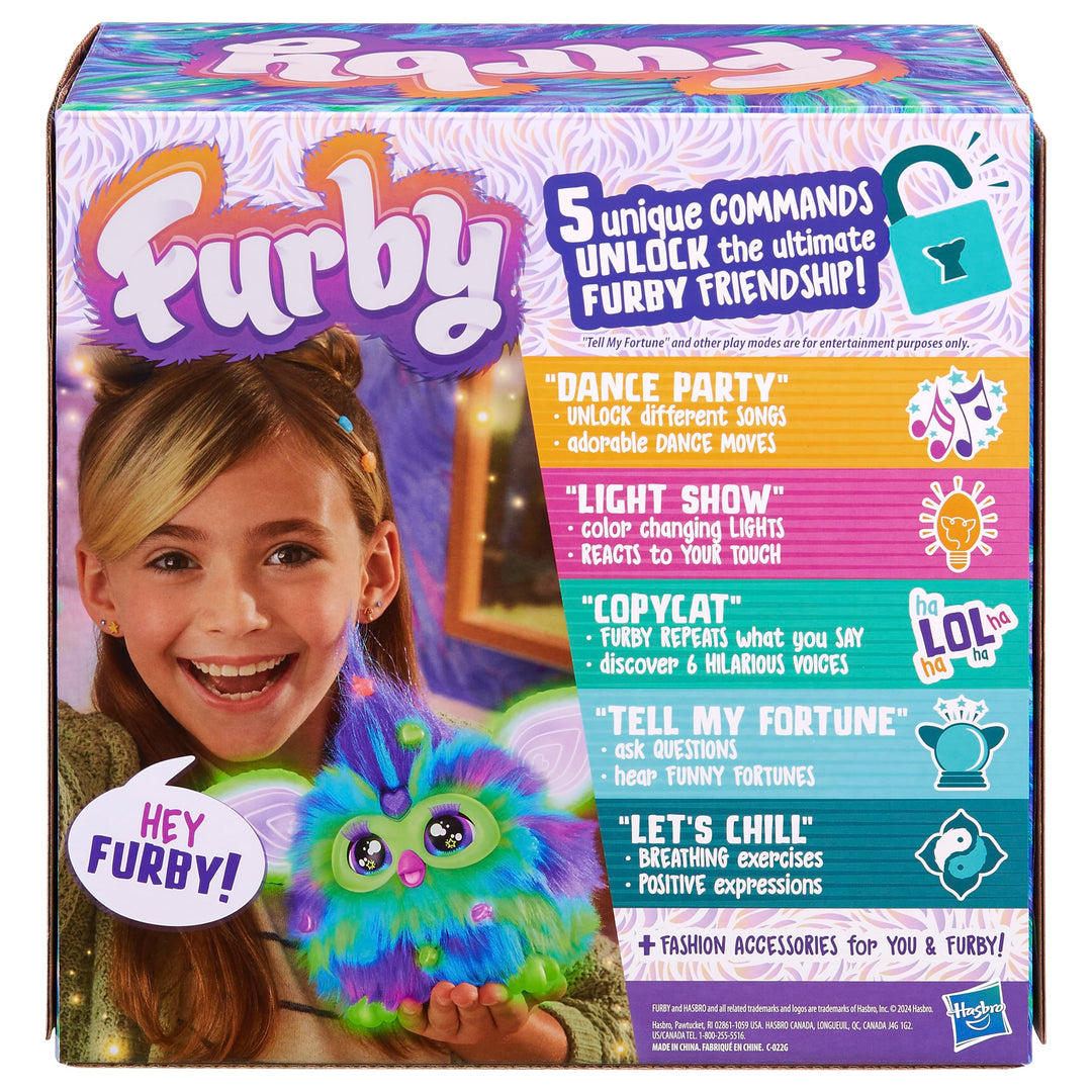 Furby Galaxy Glow in the Dark Interactive Plush Toy - English Version, 6+ Years