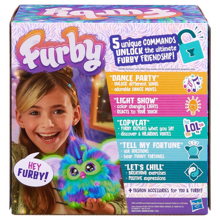 Furby Galaxy Glow in the Dark Interactive Plush Toy - English Version, 6+ Years