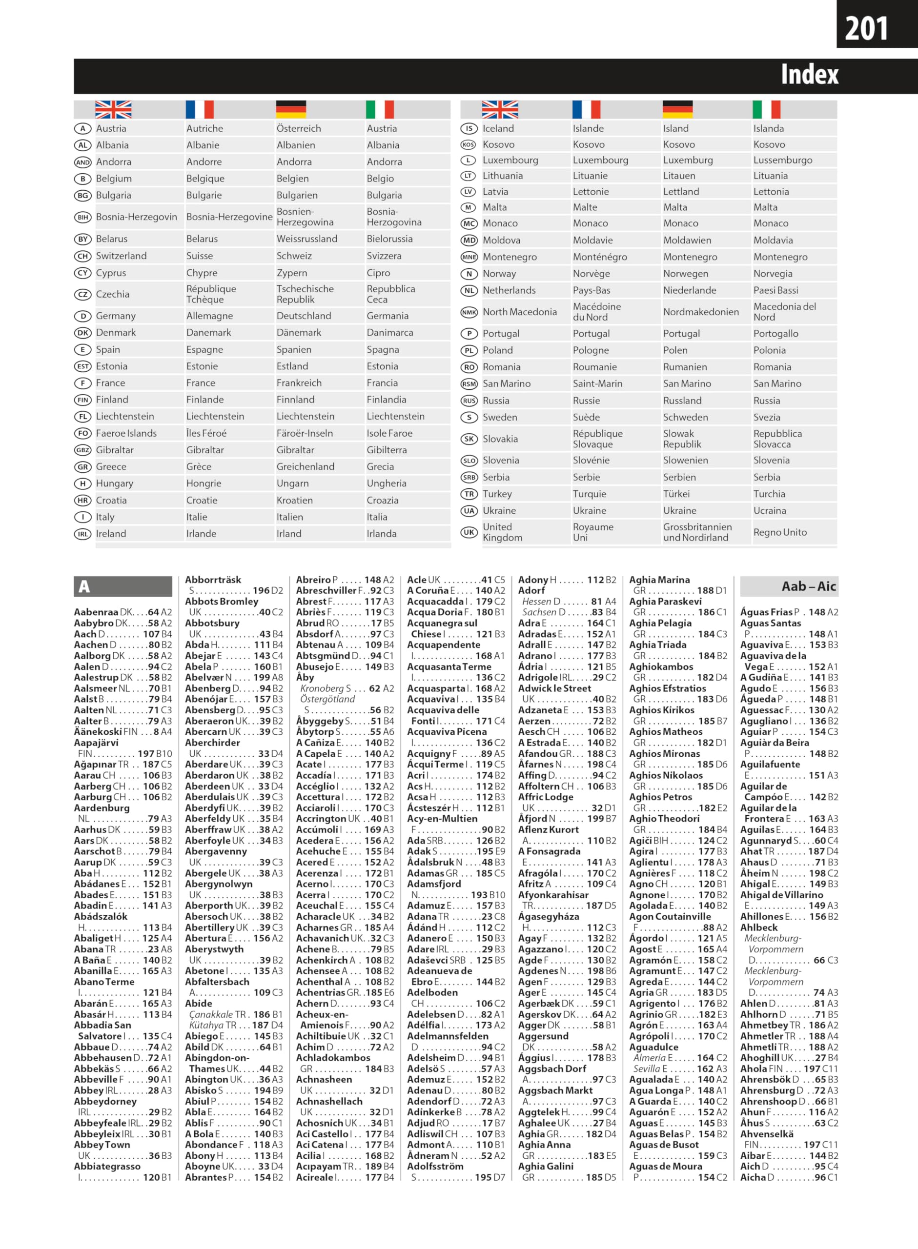 Philip's Philip's 2027 Easy to Read Multiscale Road Atlas of Europe - A4 Spiral Edition 6
