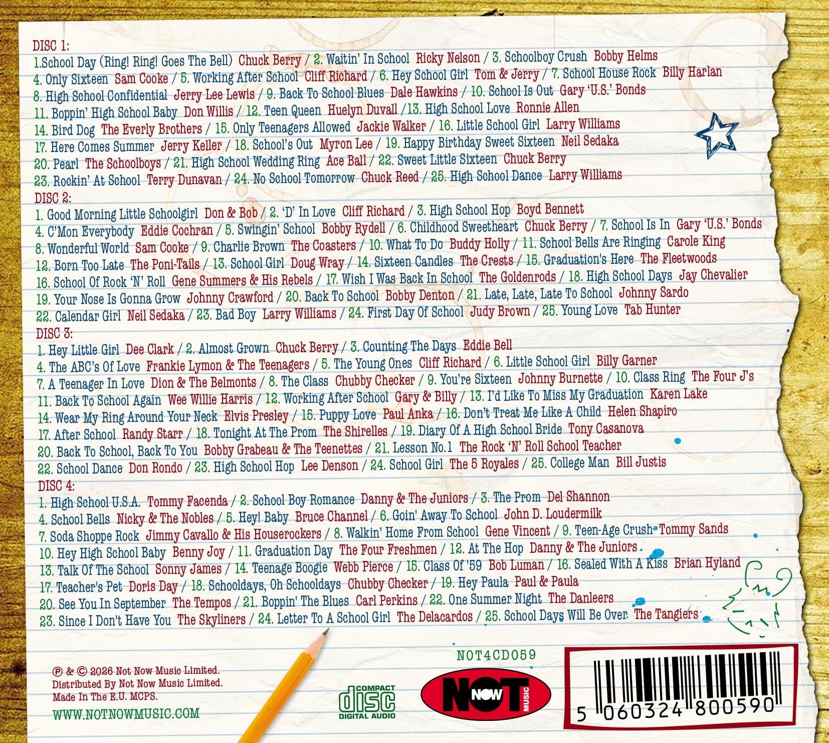 Various Artists - School Days, 100 Classic Tracks [4CD] 2