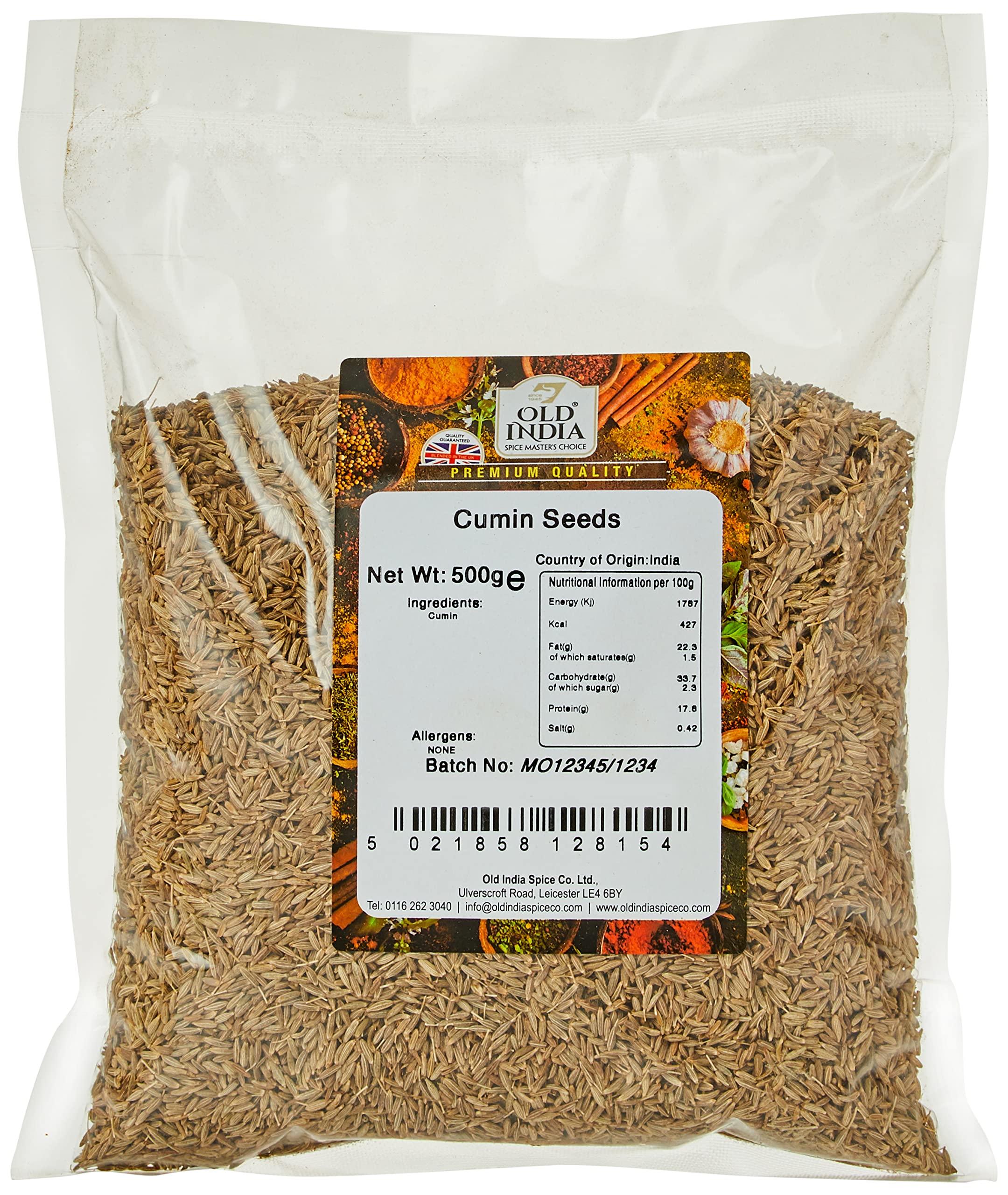Old India Cumin Seeds - 100% Natural Whole Spice | 500g Pack