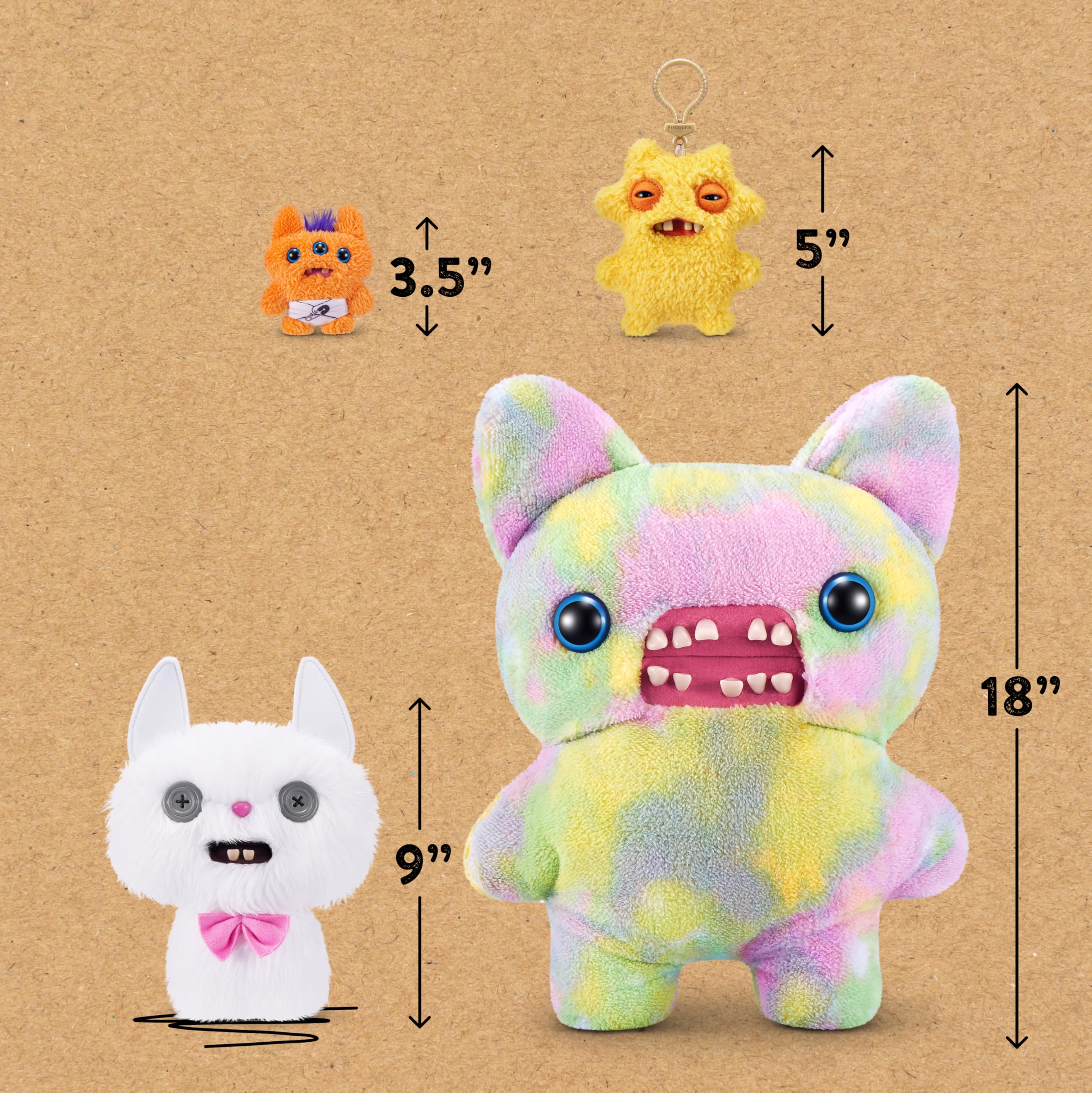 Fuggler Alley Cats Cheezee Plush Toy - 9 Inch/22cm | Polyester | Ages 4+ 6