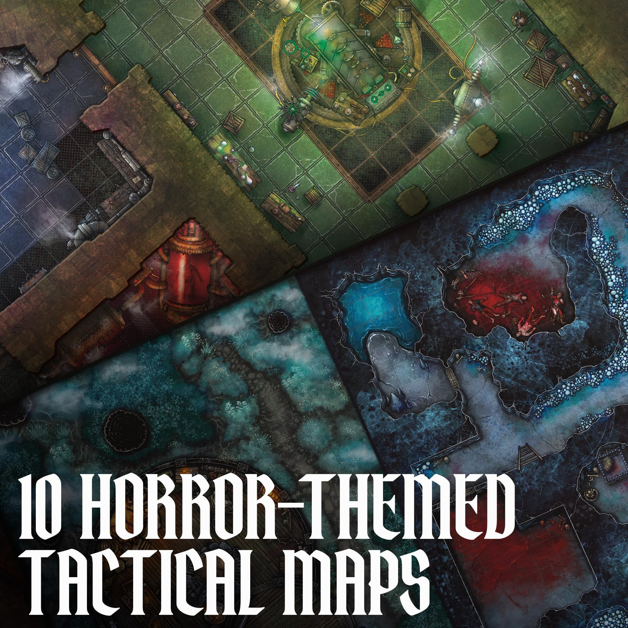 Dungeons & Dragons Ravenloft: The Horrors Within Map Pack | 5 Double-Sided Maps, 30+ Tokens 4
