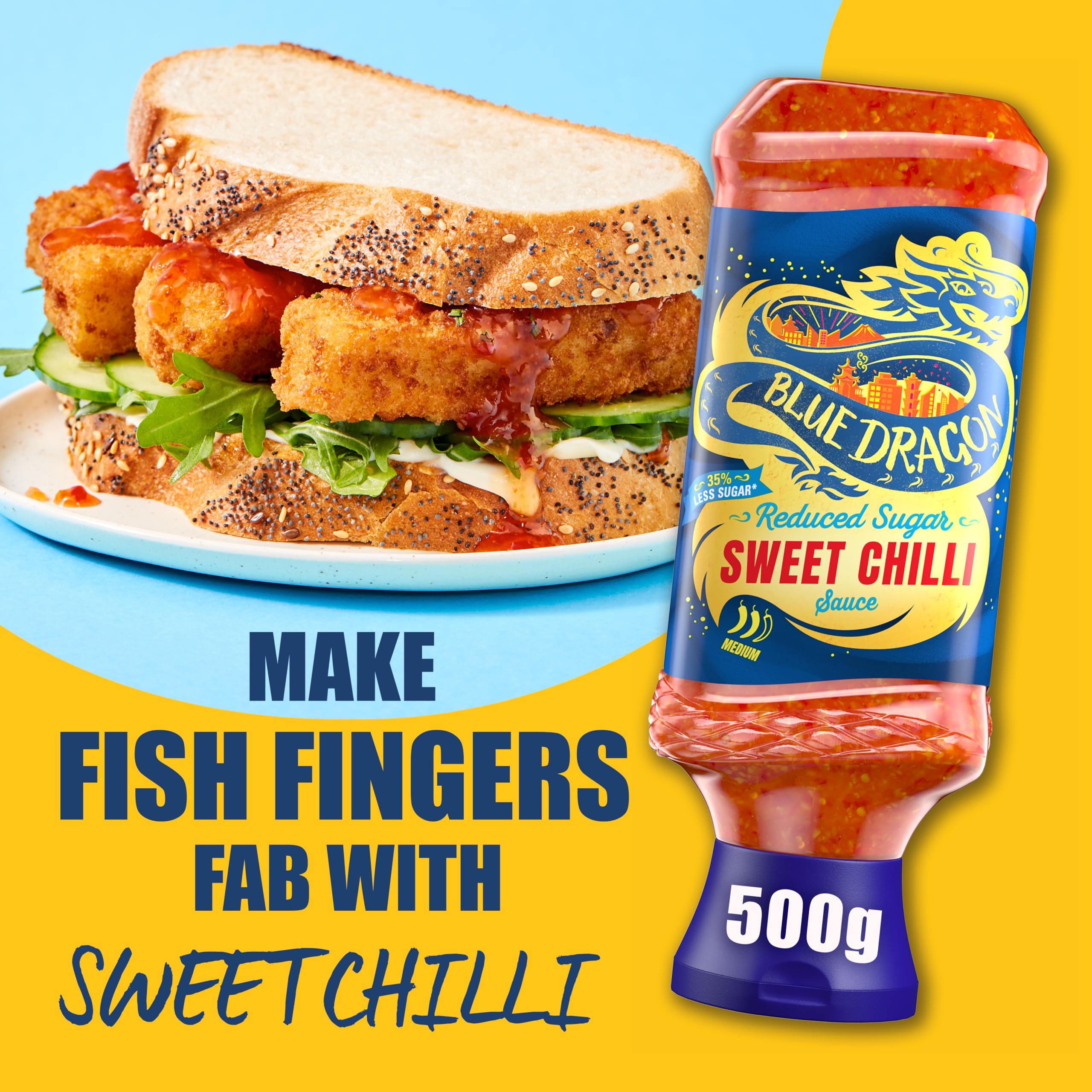 Blue Dragon Reduced Sugar Thai Sweet Chilli Dipping Sauce - 500g | Vegan Friendly 4
