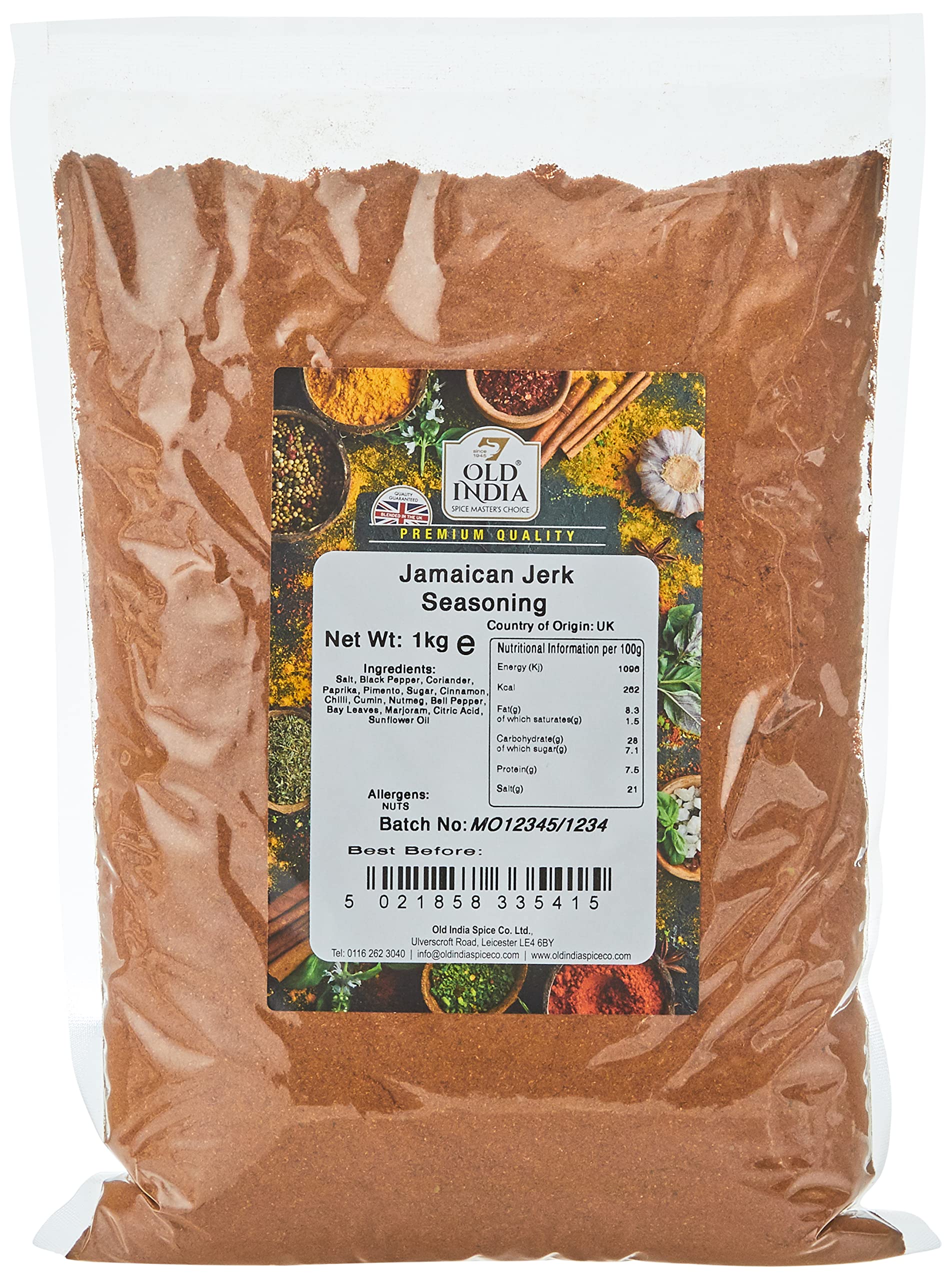 Old India Jamaican Jerk Seasoning Powder - 1 kg | 100% Natural & Additive Free