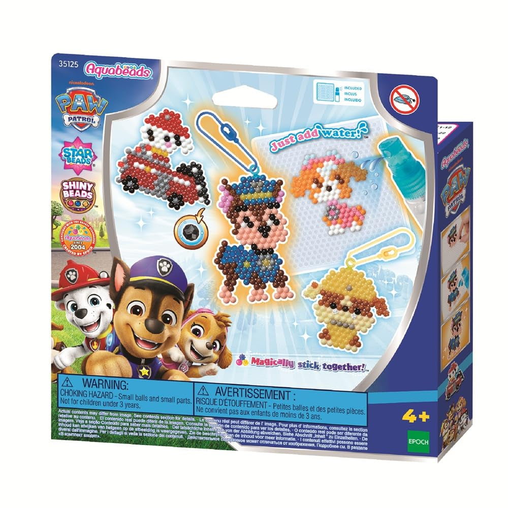 Aquabeads Paw Patrol Keychain Craft Kit - 600 Beads, 30 Colors, Ages 4+ | Bead Art Toy 1